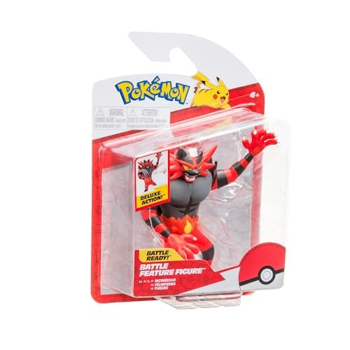 Foto 4 pulgar | Figura de Acción Pokémon Battle Feature Incineroar - Venta Internacional
