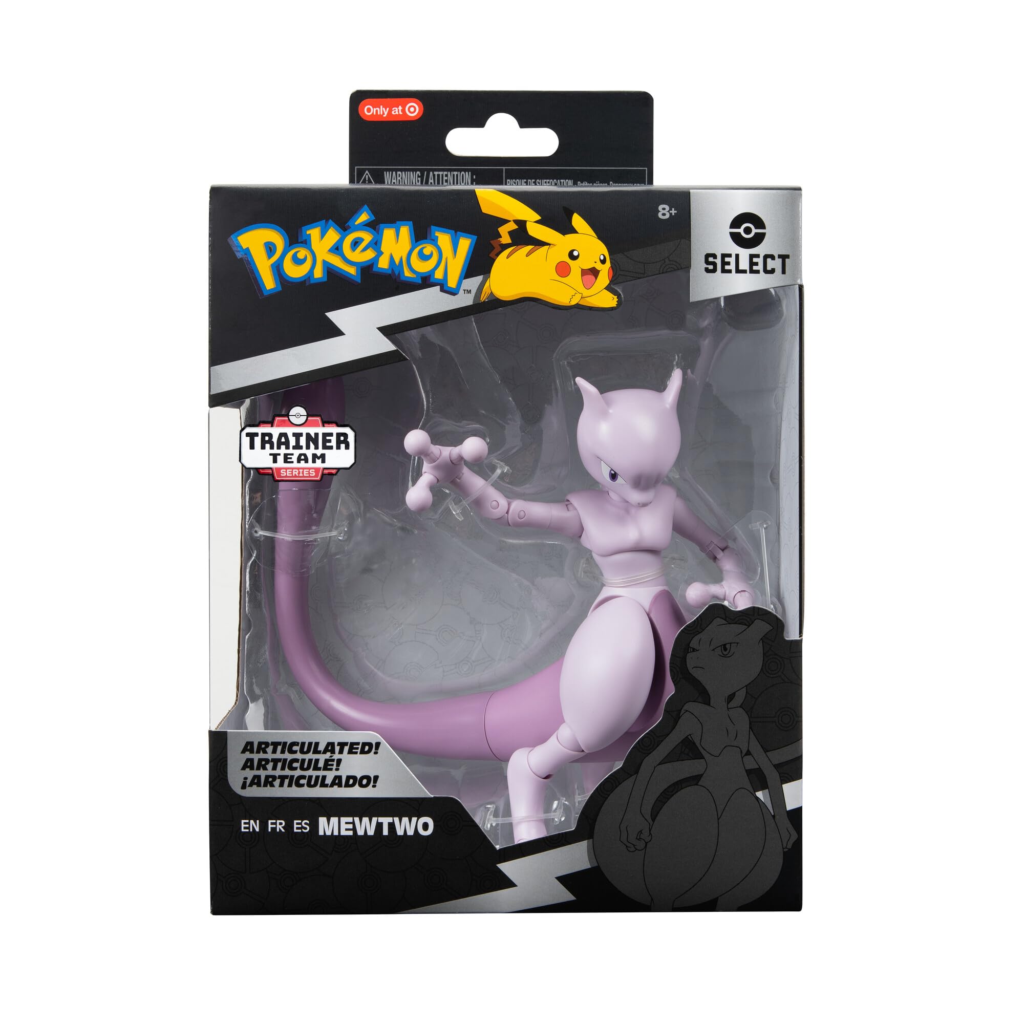 Foto 2 | Figura Pokémon Select Mewtwo Super-articulado De 15 Puntos - Venta Internacional.