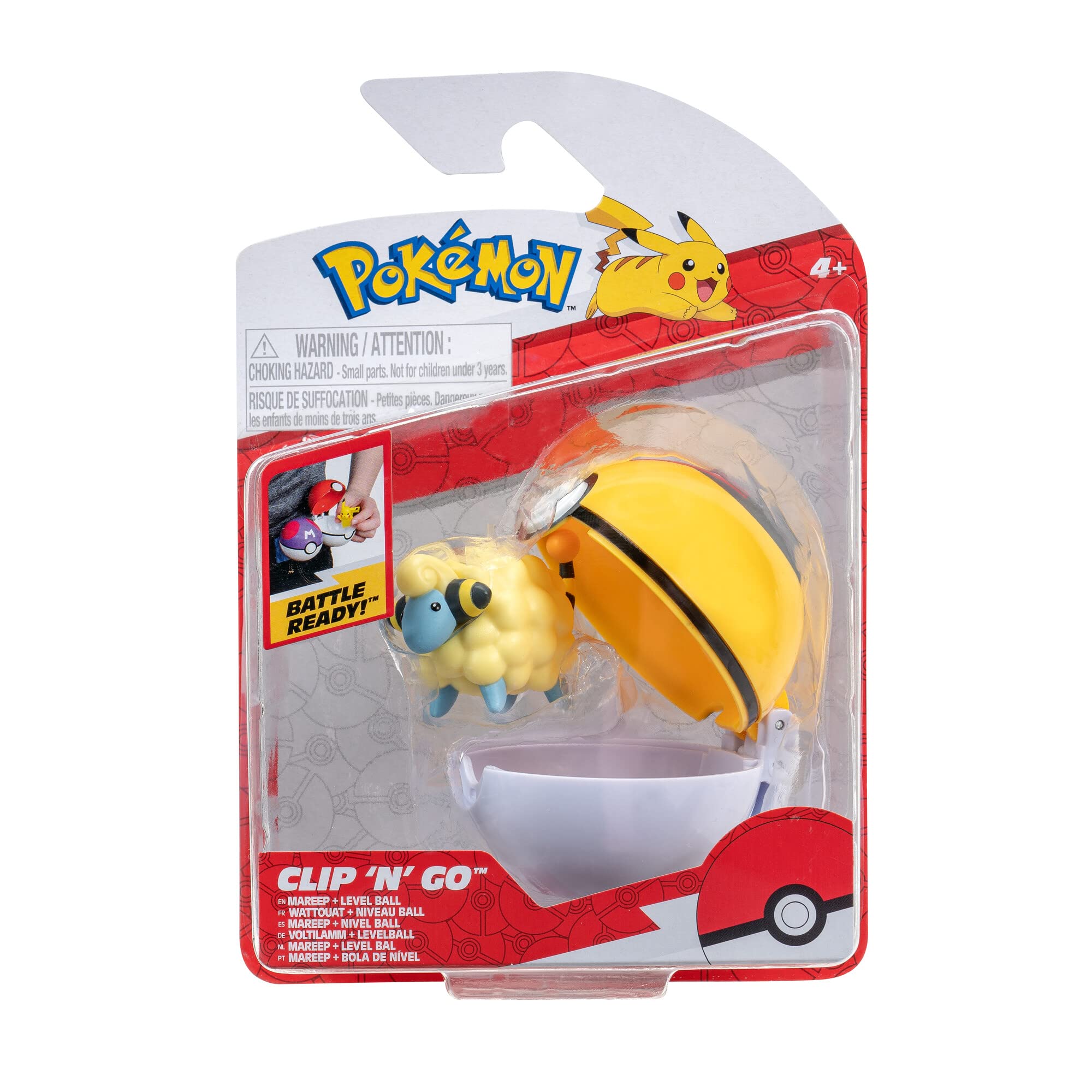 Pokémon Clip 'n'go De Juguete Poké Balls Voltilamm Y Level Ball - Venta Internacional.