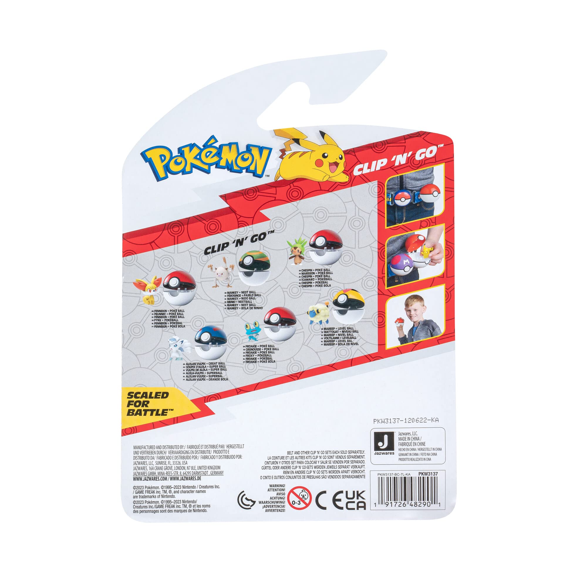 Foto 6 pulgar | Pokémon Clip 'n'go De Juguete Poké Balls Voltilamm Y Level Ball - Venta Internacional.