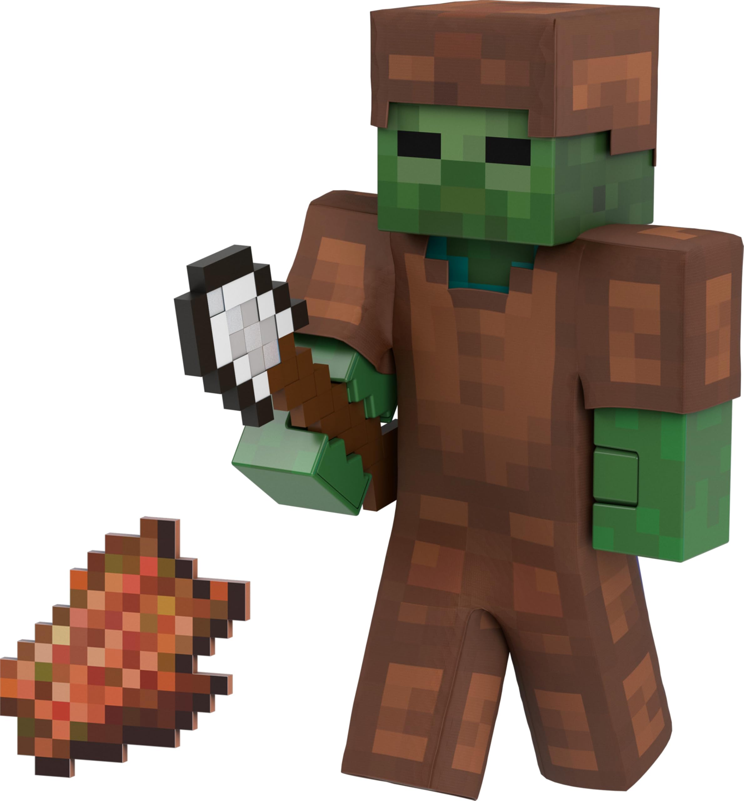 Foto 2 pulgar | Figura De Acción Mattel Minecraft Diamond Level Zombie 14cm - Venta Internacional.