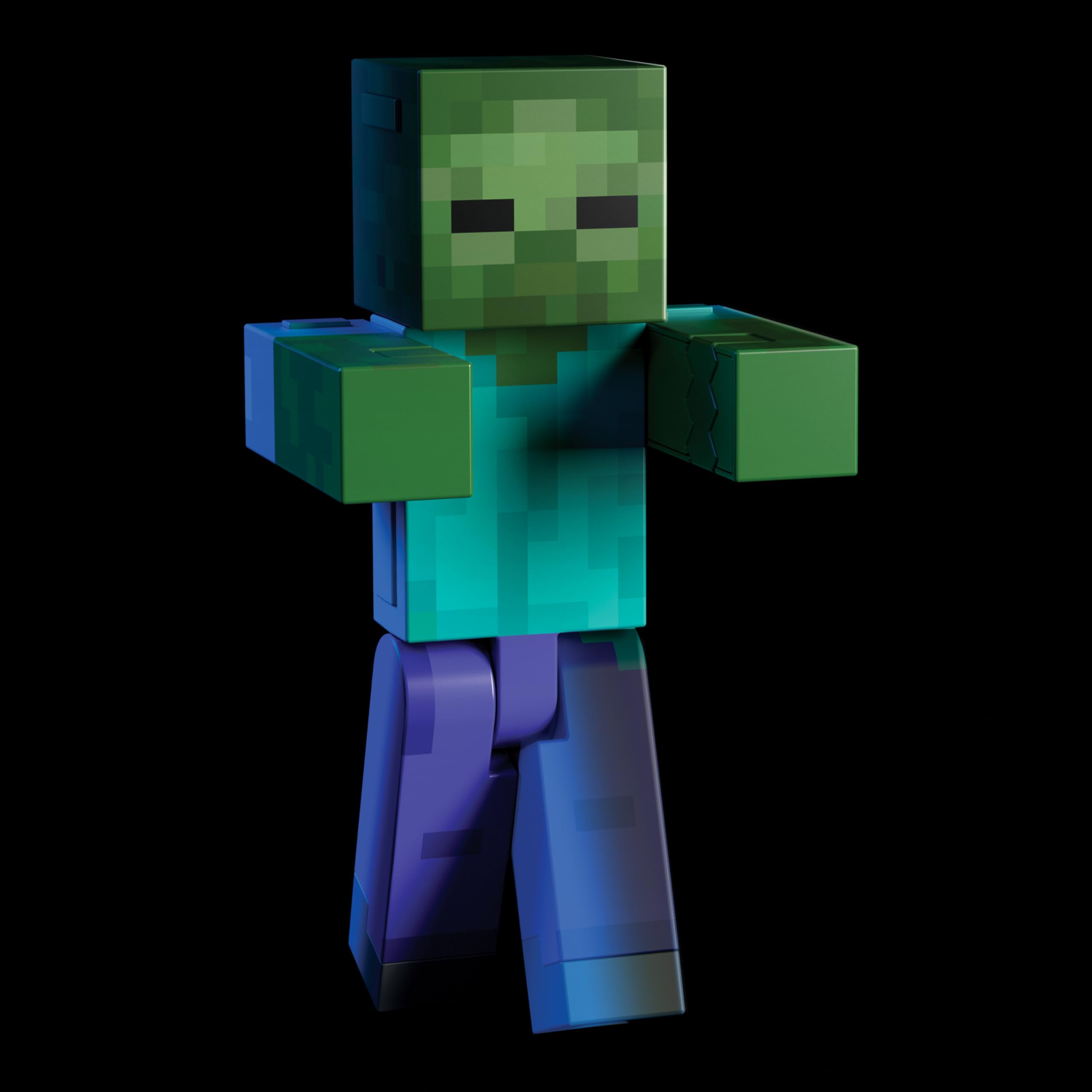 Foto 3 pulgar | Figura De Acción Mattel Minecraft Diamond Level Zombie 14cm - Venta Internacional.
