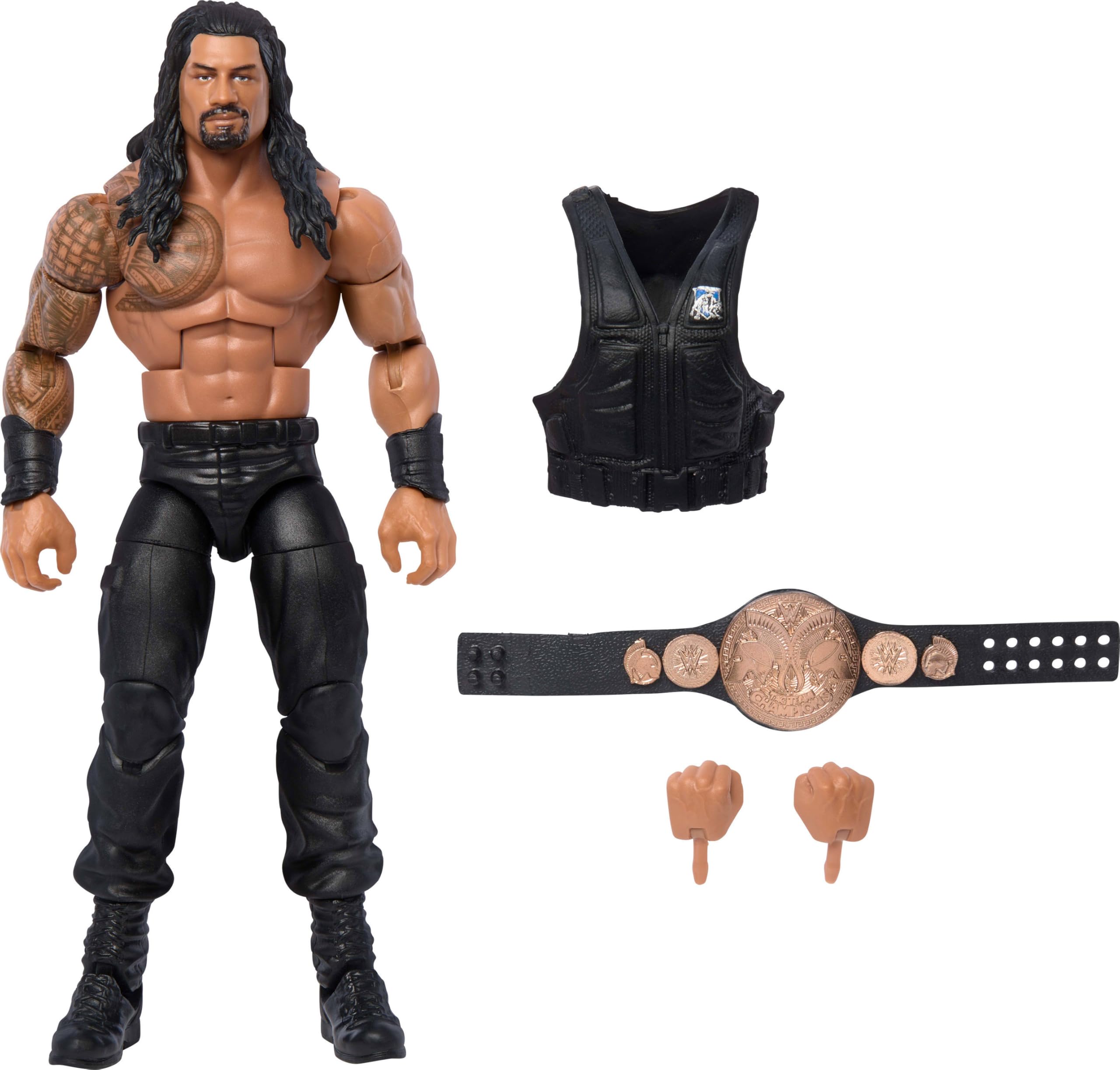 Foto 2 pulgar | Figura De Acción Mattel Wwe Elite Roman Reigns 6 Pulgadas 2025 - Venta Internacional.