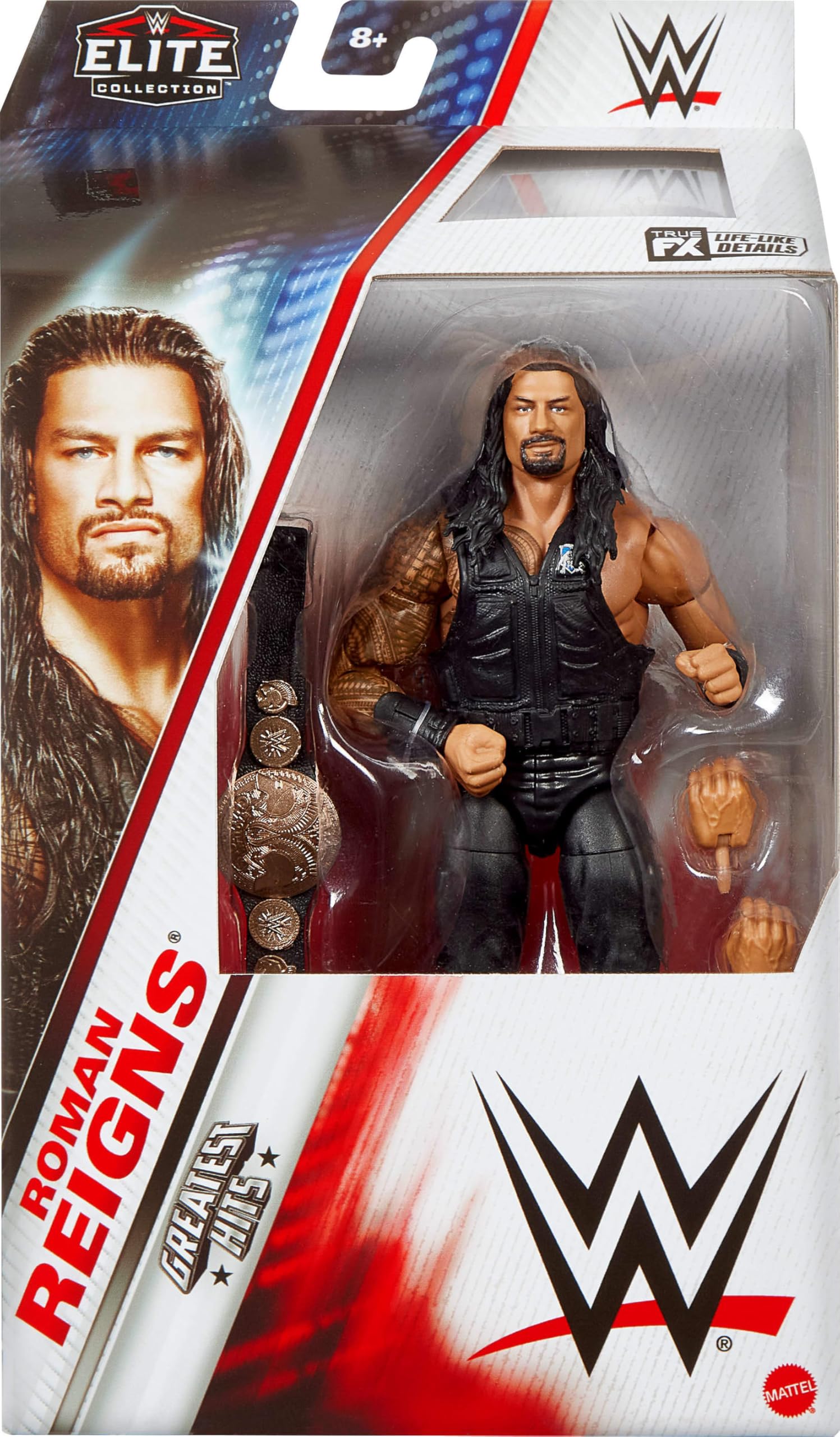 Foto 2 | Figura De Acción Mattel Wwe Elite Roman Reigns 6 Pulgadas 2025 - Venta Internacional.