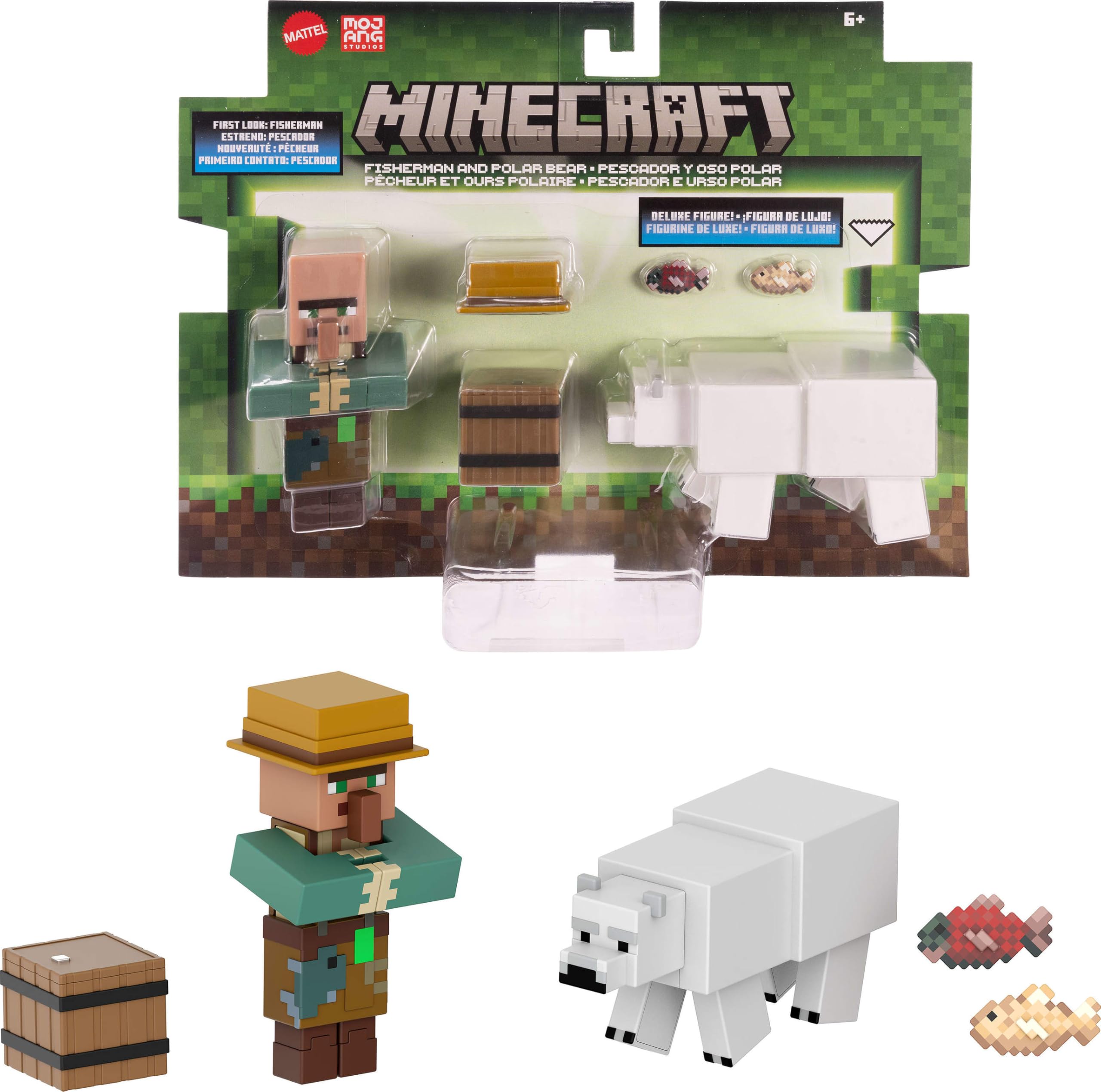 Foto 2 pulgar | Juego De Figuras De Acción Mattel Minecraft, 2 Paquetes De 8 Cm Con Accesorio - Venta Internacional.