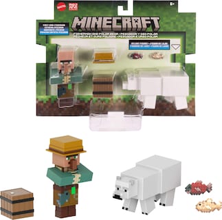 Foto 1 | Juego De Figuras De Acción Mattel Minecraft, 2 Paquetes De 8 Cm Con Accesorio - Venta Internacional.