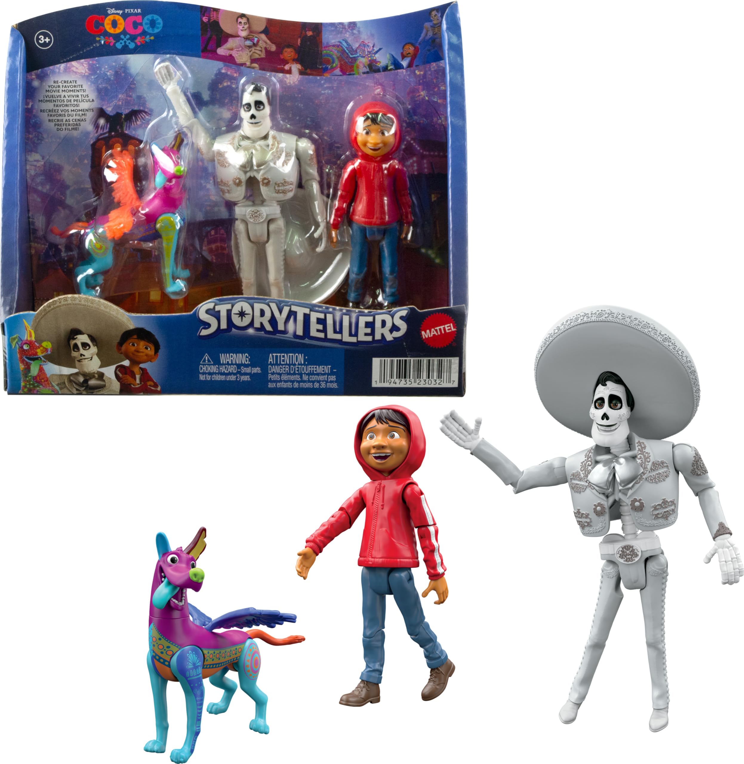 Foto 2 pulgar | Figura De Acción Mattel Disney Pixar Coco Storyteller De 4 Pulgadas - Venta Internacional.