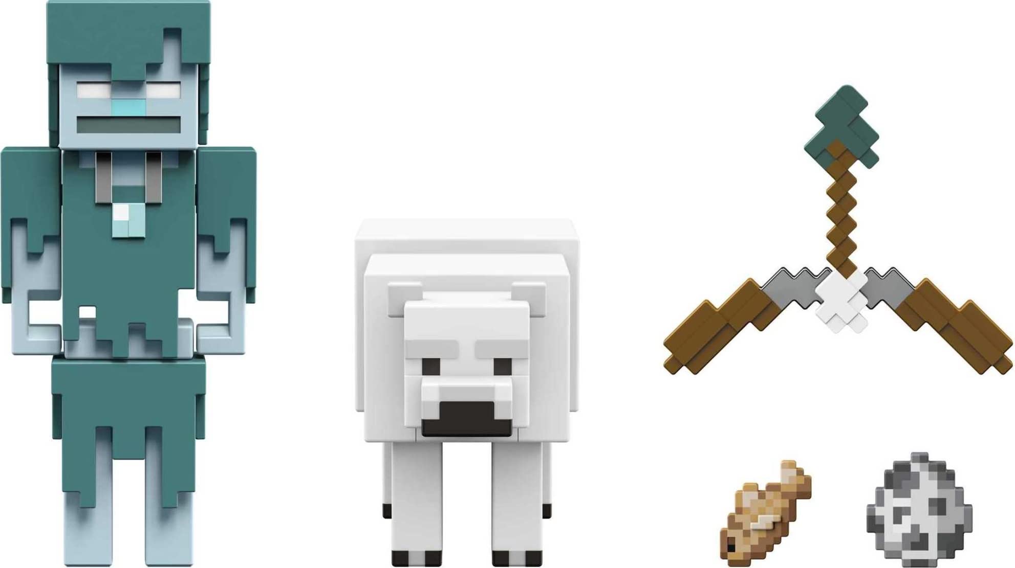Foto 2 pulgar | Figuras De Acción Mattel Minecraft Craft-a-block, Paquete De 2, Para Niños De 6 Años O Más - Venta Internacional.