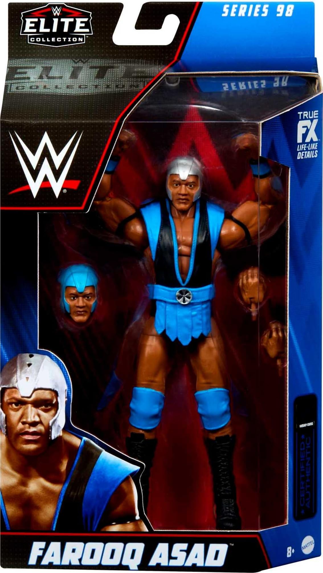 Foto 3 pulgar | Figura De Acción Mattel Wwe Elite Collection Farooq Asad 15 Cm - Venta Internacional.