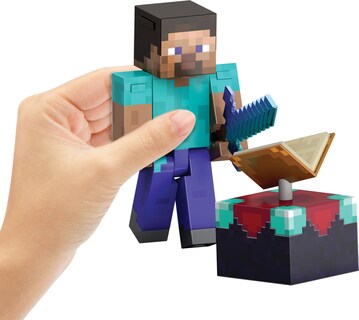 Foto 2 | Figura De Acción Mattel Minecraft Diamond Level Steve Con Acc - Venta Internacional.