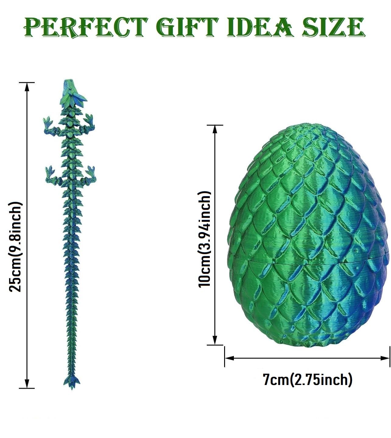 Foto 3 pulgar | Figura De Dragón De Cristal Impresa En 3d Con Huevo De Dragón - Venta Internacional.