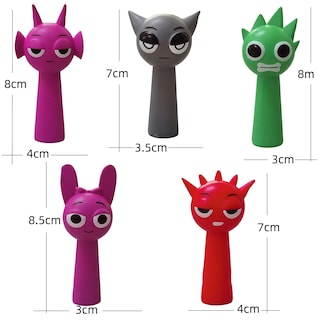 Foto 3 | Set De 12 Figuras De Acción Sprunki Para Fanáticos De Los Juegos De Música De Terror - Venta Internacional.