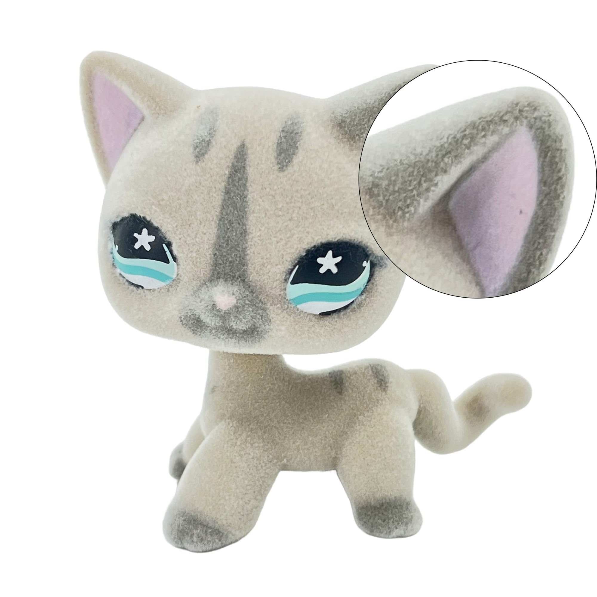 Figura De Animal Flocado De Juguete Con Forma De Gato De Pelo Corto #468, 5 Cm - Venta Internacional.