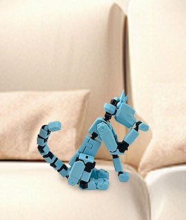 Foto 6 | Figura De Acción T13 Action Cat Robot Impresa En 3d, Azul - Venta Internacional.