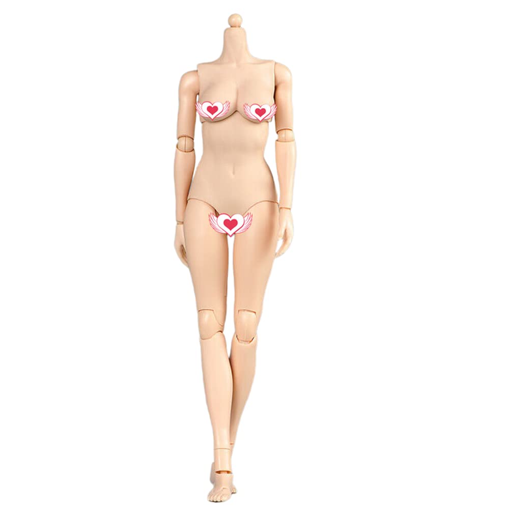 Action Figure Body Femenino A Escala 1/6, Piel Pálida, Pecho Medio - Venta Internacional.