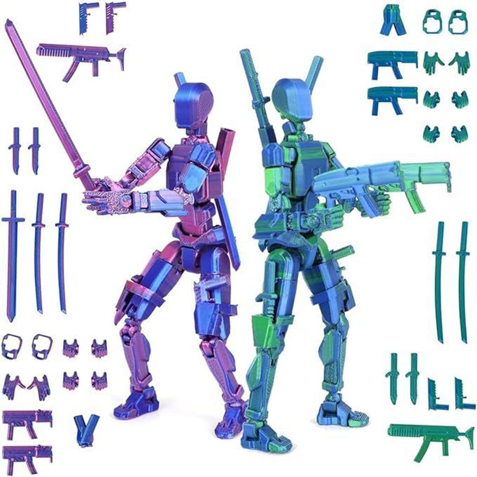 Foto 1 | Ensamblaje Completo De Figuras De Acción T13 Lucky 13 Robot, Paquete De 2 - Venta Internacional.