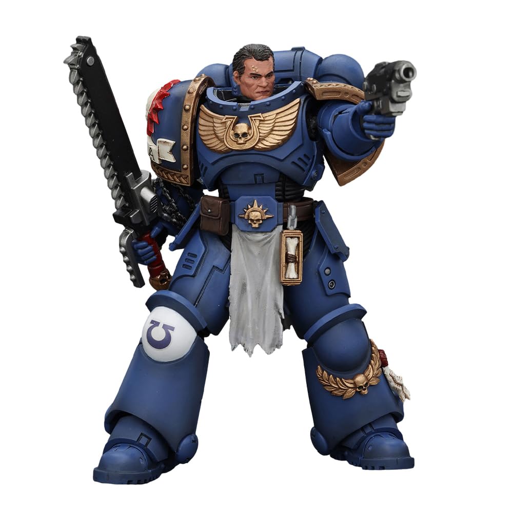 Foto 4 pulgar | Figura De Acción Joytoy Warhammer 40,000 Ultramarines Titus 1/18 - Venta Internacional.