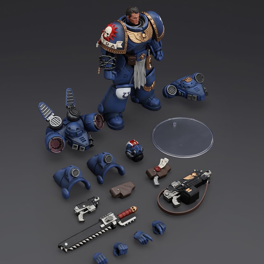 Foto 6 pulgar | Figura De Acción Joytoy Warhammer 40,000 Ultramarines Titus 1/18 - Venta Internacional.
