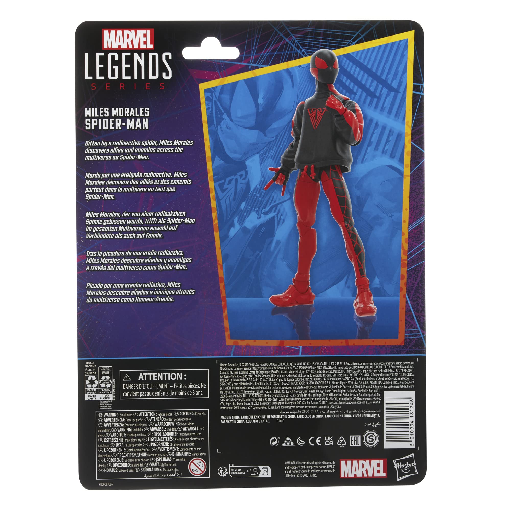 Foto 4 pulgar | Figura De Acción Marvel Legends Series Miles Morales Spider-man - Venta Internacional.