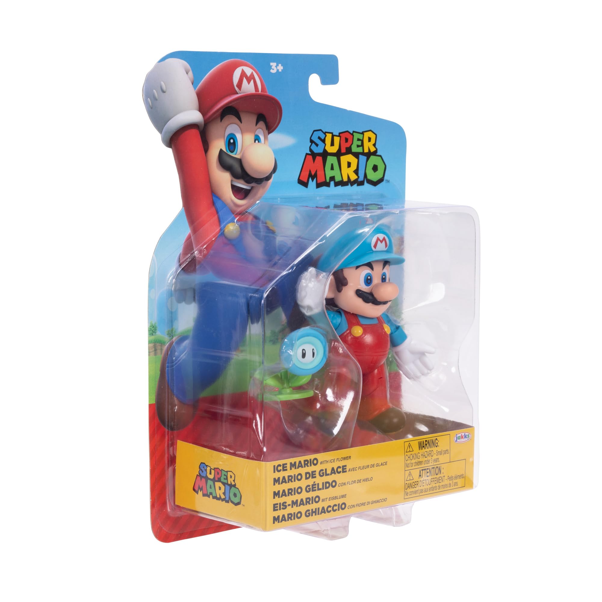 Foto 5 | Figura De Acción Nintendo Super Mario Ice Mario De 10 Cm Con Flor De Hielo - Venta Internacional.