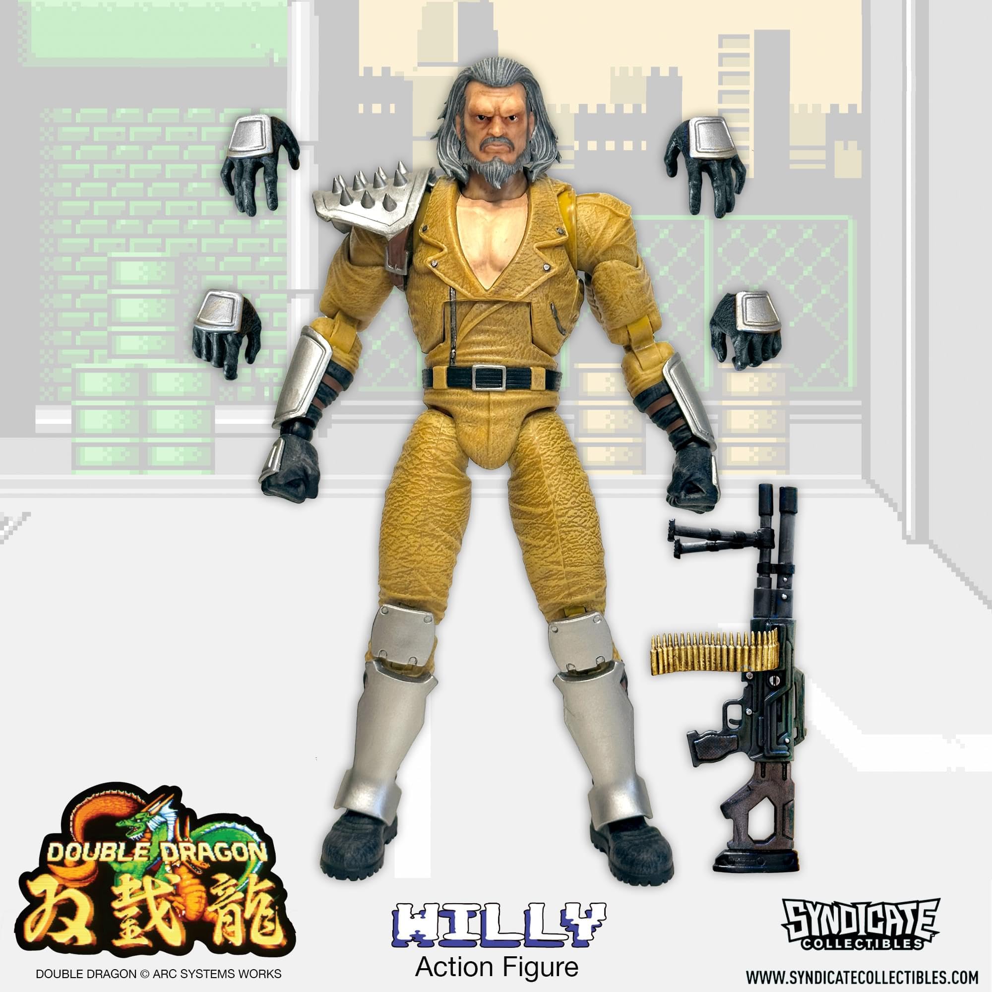 Foto 4 pulgar | Figura De Acción Toynk Double Dragon Willy Deluxe De 18 Cm - Venta Internacional.