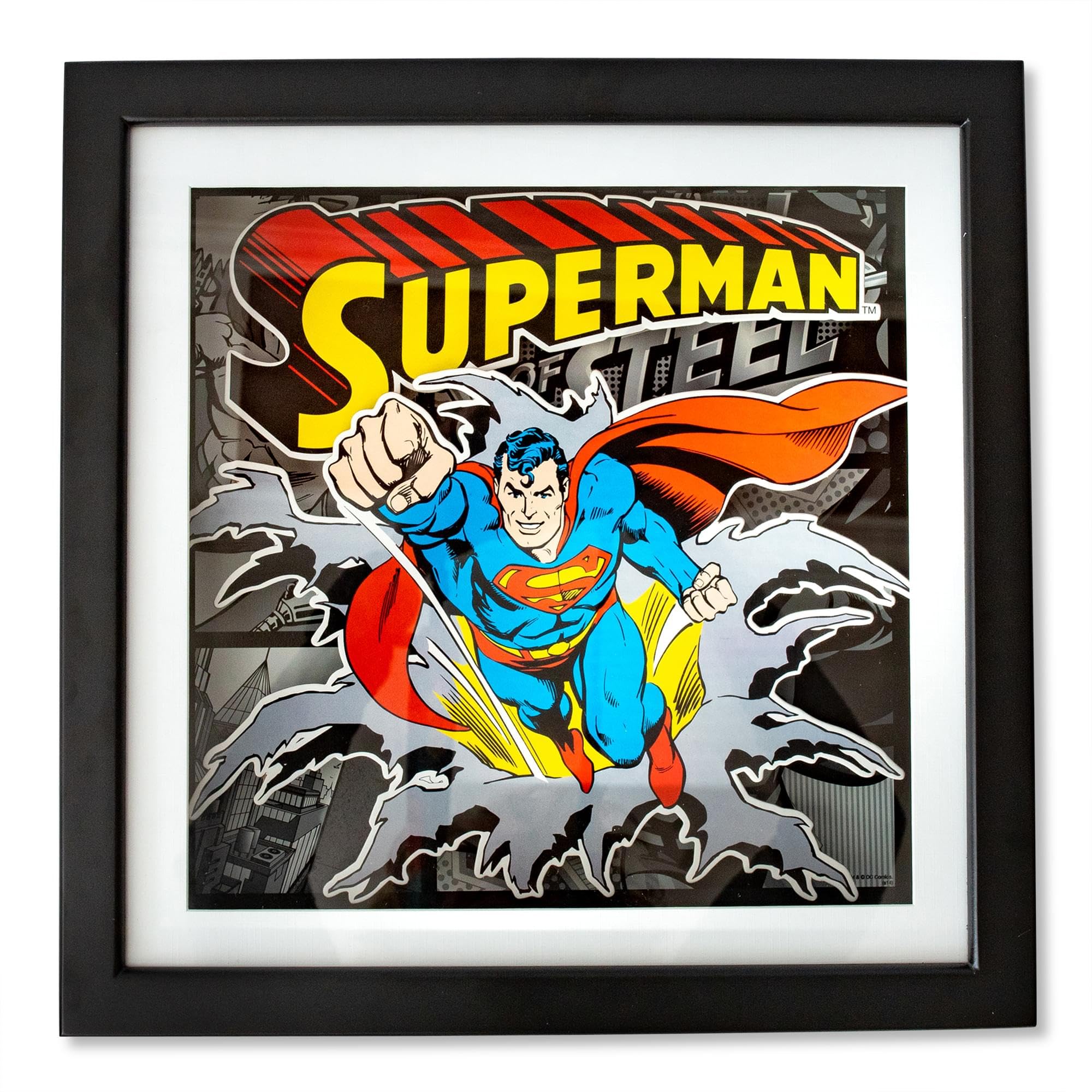 Foto 2 pulgar | Shadow Box Silver Buffalo Dc Comics Superman, 4 Piezas - Venta Internacional.