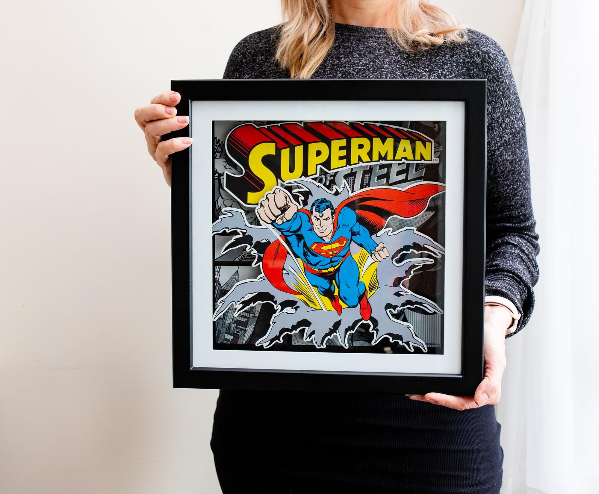 Foto 5 pulgar | Shadow Box Silver Buffalo Dc Comics Superman, 4 Piezas - Venta Internacional.
