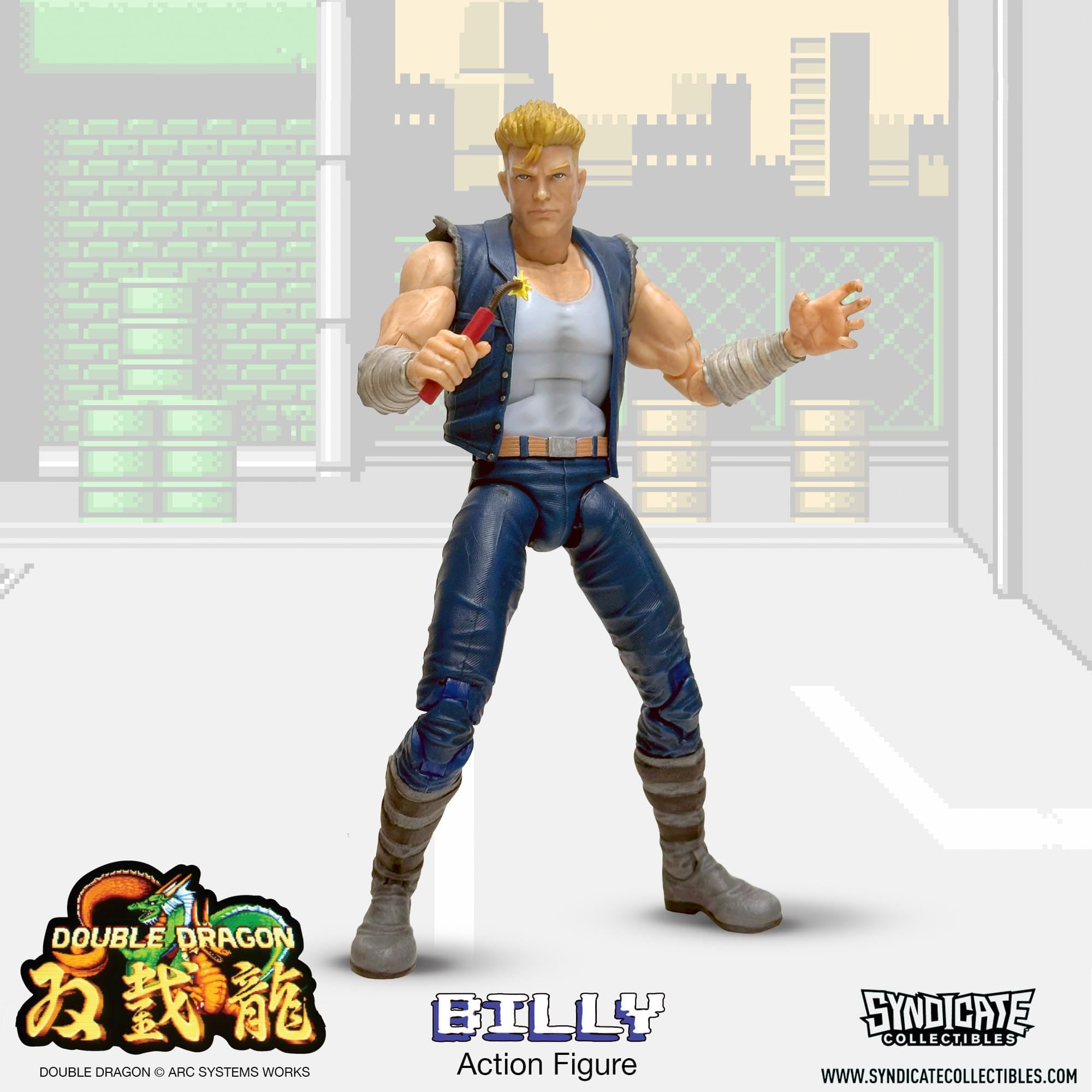 Foto 6 pulgar | Figura De Acción Toynk Double Dragon Billy Lee De 18 Cm Con Accesorios - Venta Internacional.