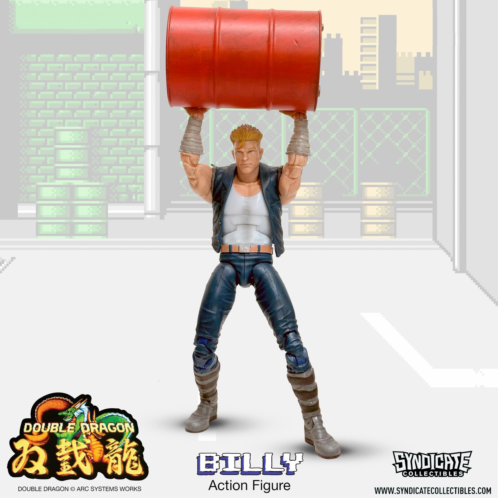 Foto 7 pulgar | Figura De Acción Toynk Double Dragon Billy Lee De 18 Cm Con Accesorios - Venta Internacional.