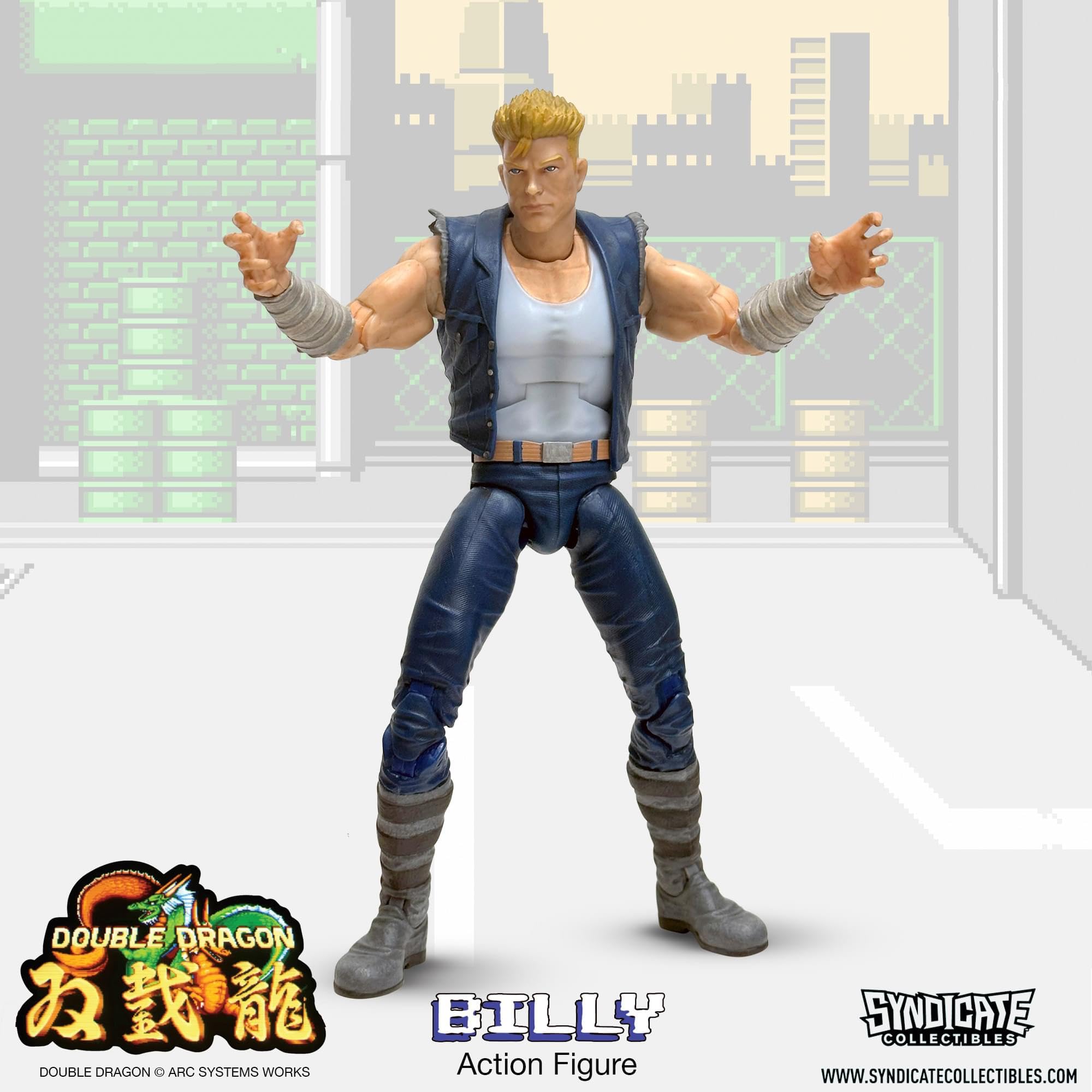 Foto 8 pulgar | Figura De Acción Toynk Double Dragon Billy Lee De 18 Cm Con Accesorios - Venta Internacional.