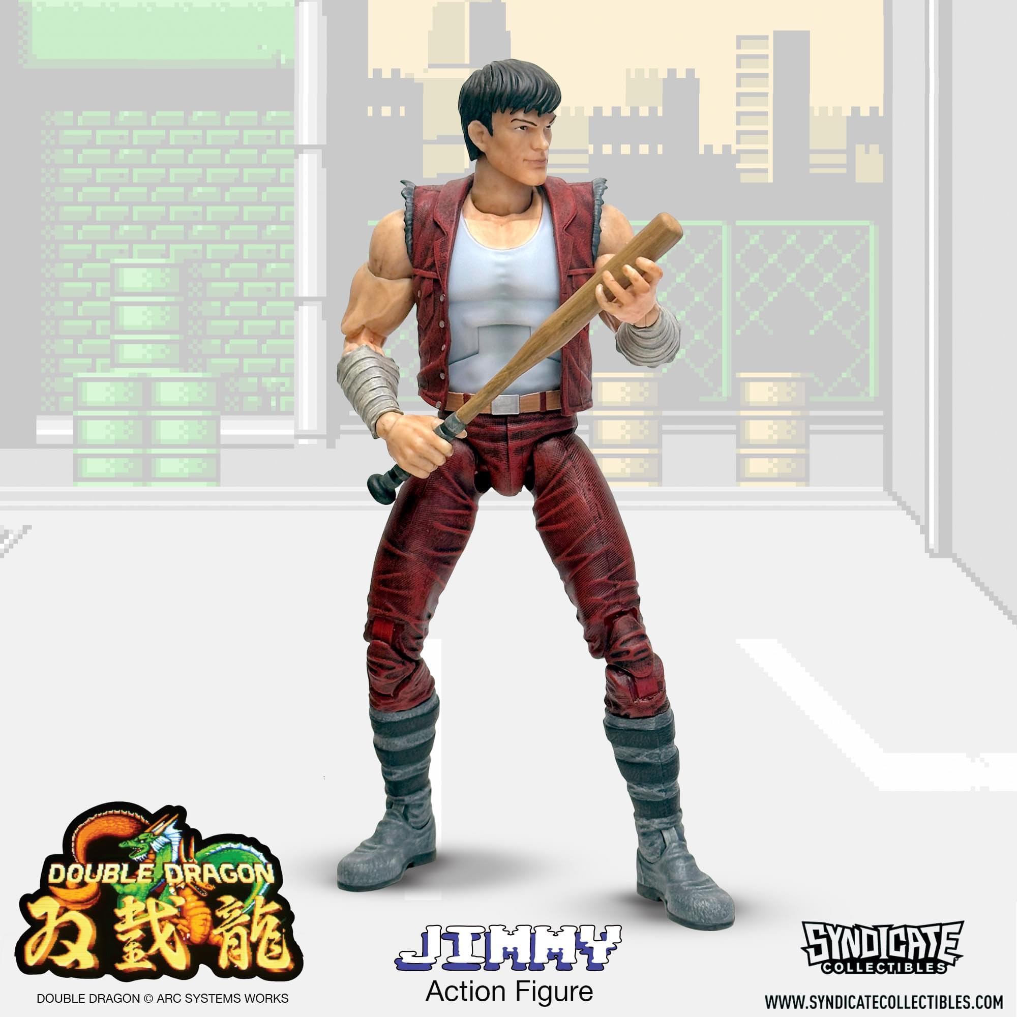 Foto 5 pulgar | Figura De Acción Toynk Double Dragon Jimmy Lee De 18 Cm Con Accesorios - Venta Internacional.
