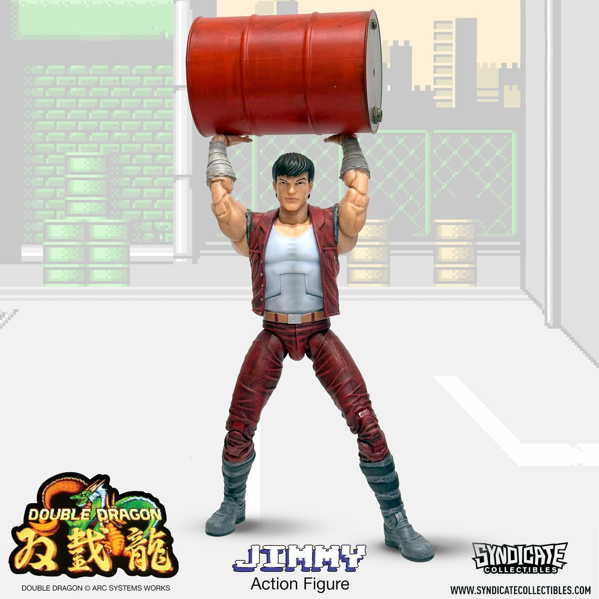 Foto 6 pulgar | Figura De Acción Toynk Double Dragon Jimmy Lee De 18 Cm Con Accesorios - Venta Internacional.