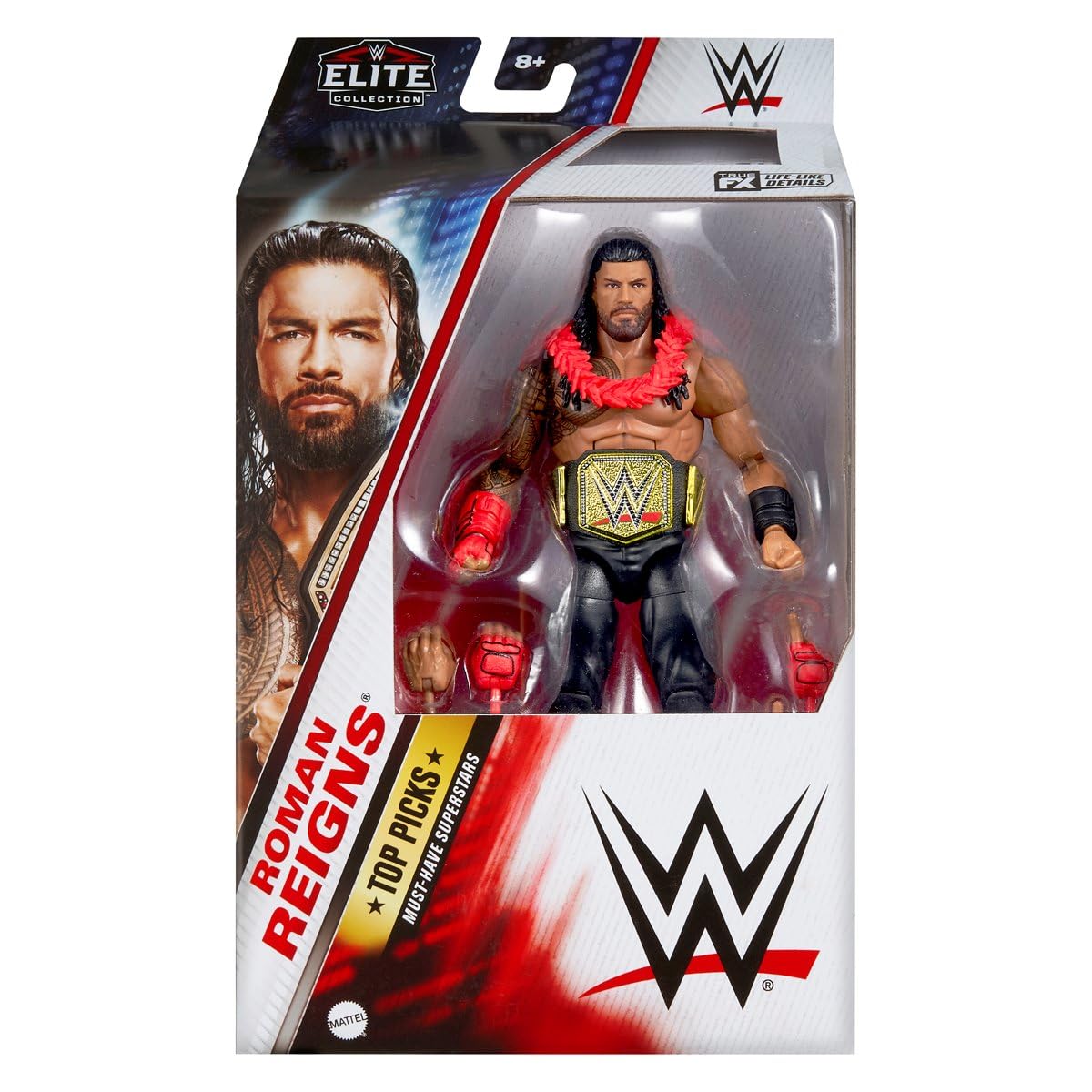 Foto 3 pulgar | Figura De Acción Mattel Wwe Top Picks Elite Roman Reigns 15 Cm - Venta Internacional.