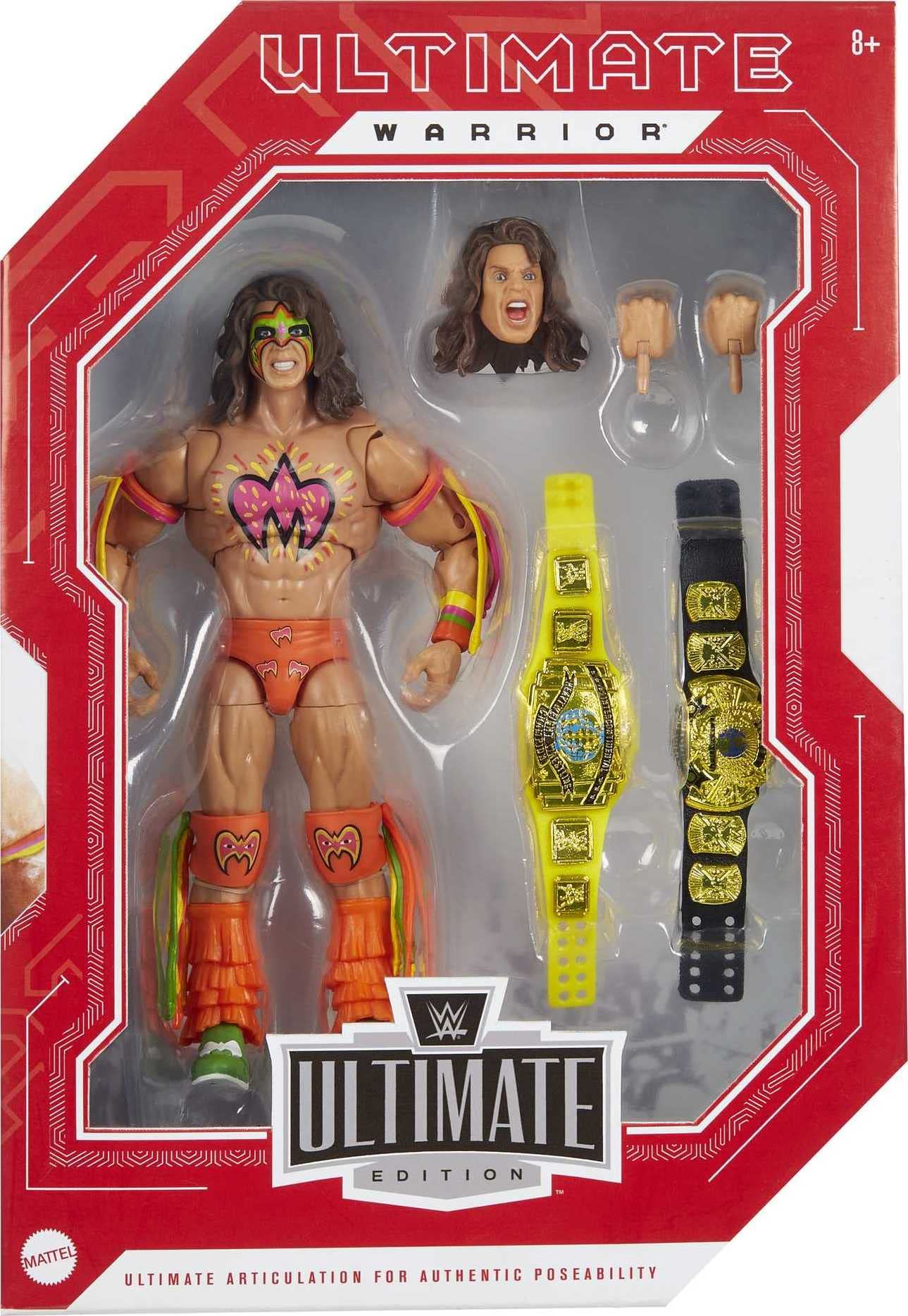 Foto 7 pulgar | Figura De Acción Mattel Wwe Ultimate Warrior Ultimate Edition - Venta Internacional.