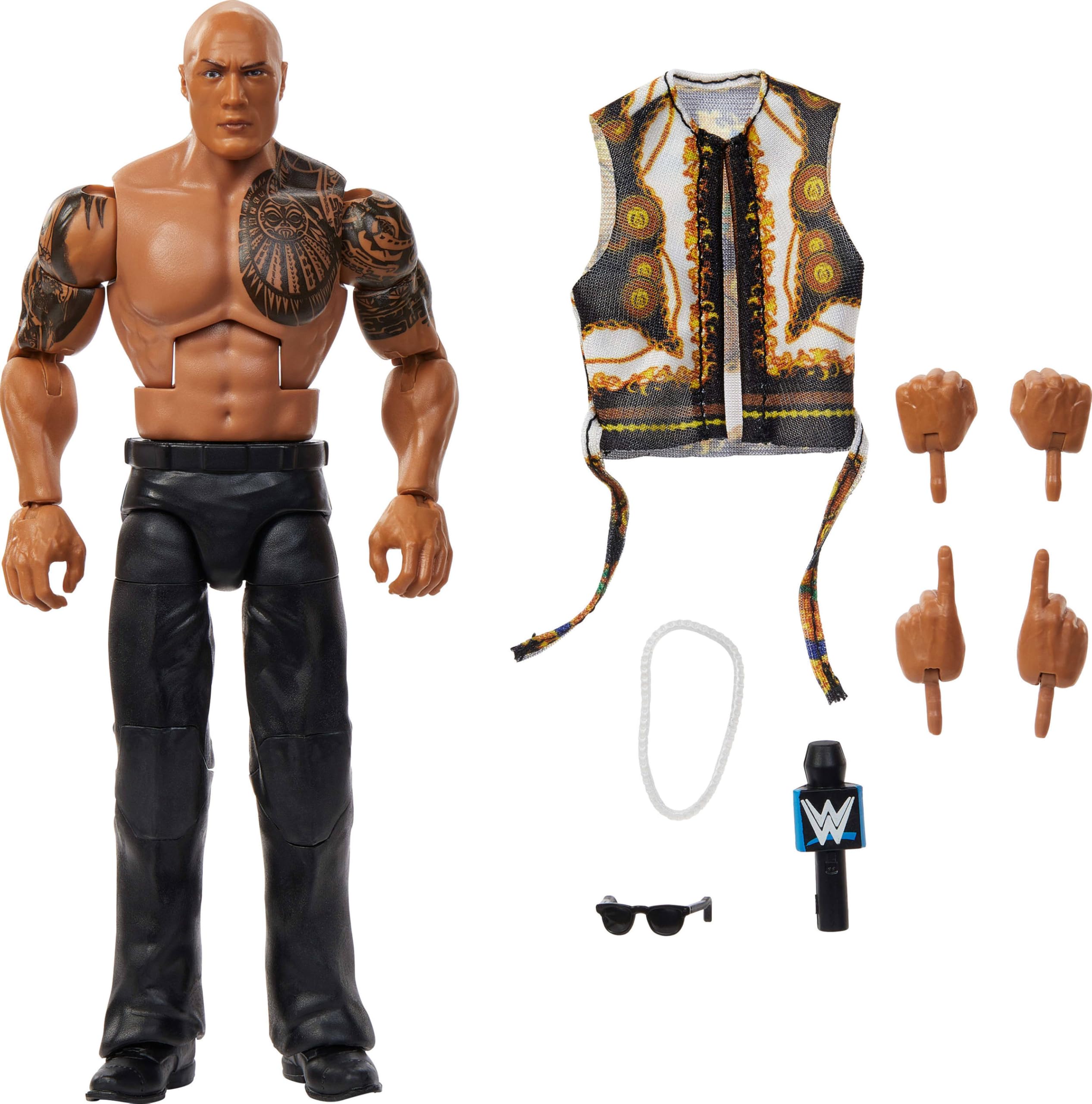 Foto 2 pulgar | Figura De Acción Mattel Wwe Elite The Rock Series #115 De 15 Cm - Venta Internacional.