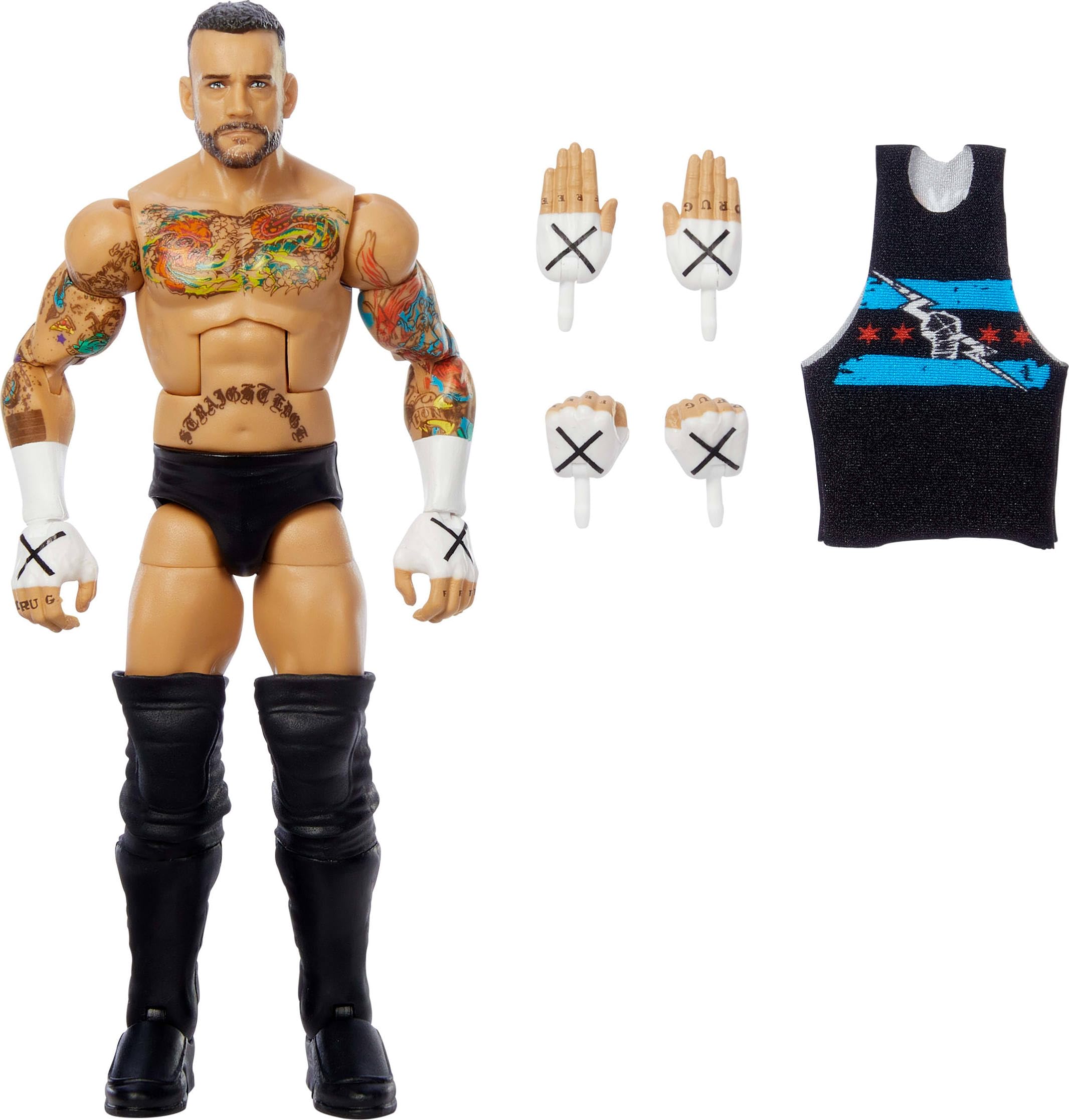 Foto 2 pulgar | Figura De Acción Mattel Wwe Top Picks Elite Cm Punk 15 Cm Con Acc - Venta Internacional.