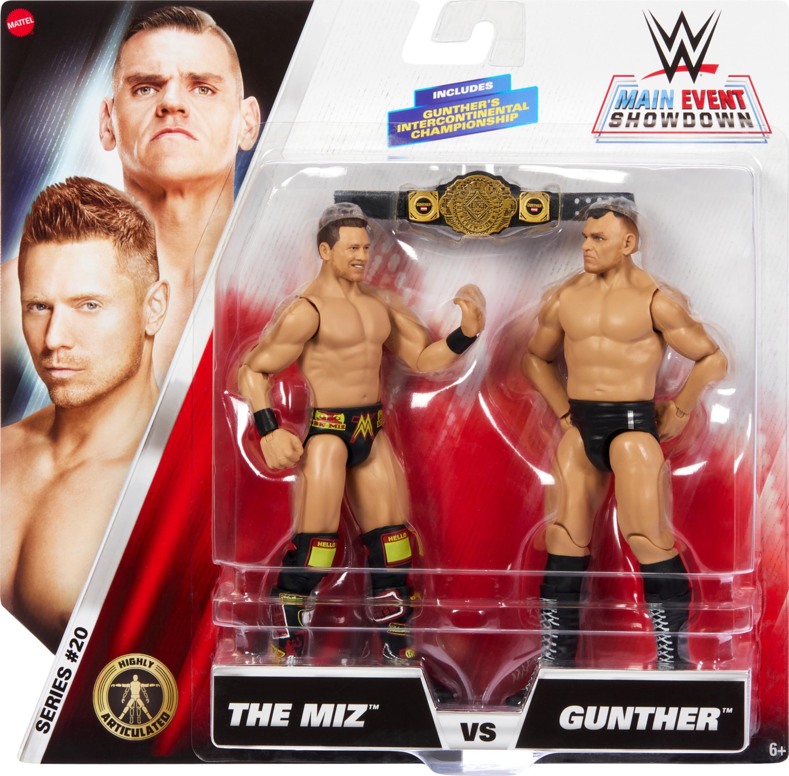 Foto 3 pulgar | Pack De 2 Figuras De Acción Mattel Wwe Main Event Championship - Venta Internacional.