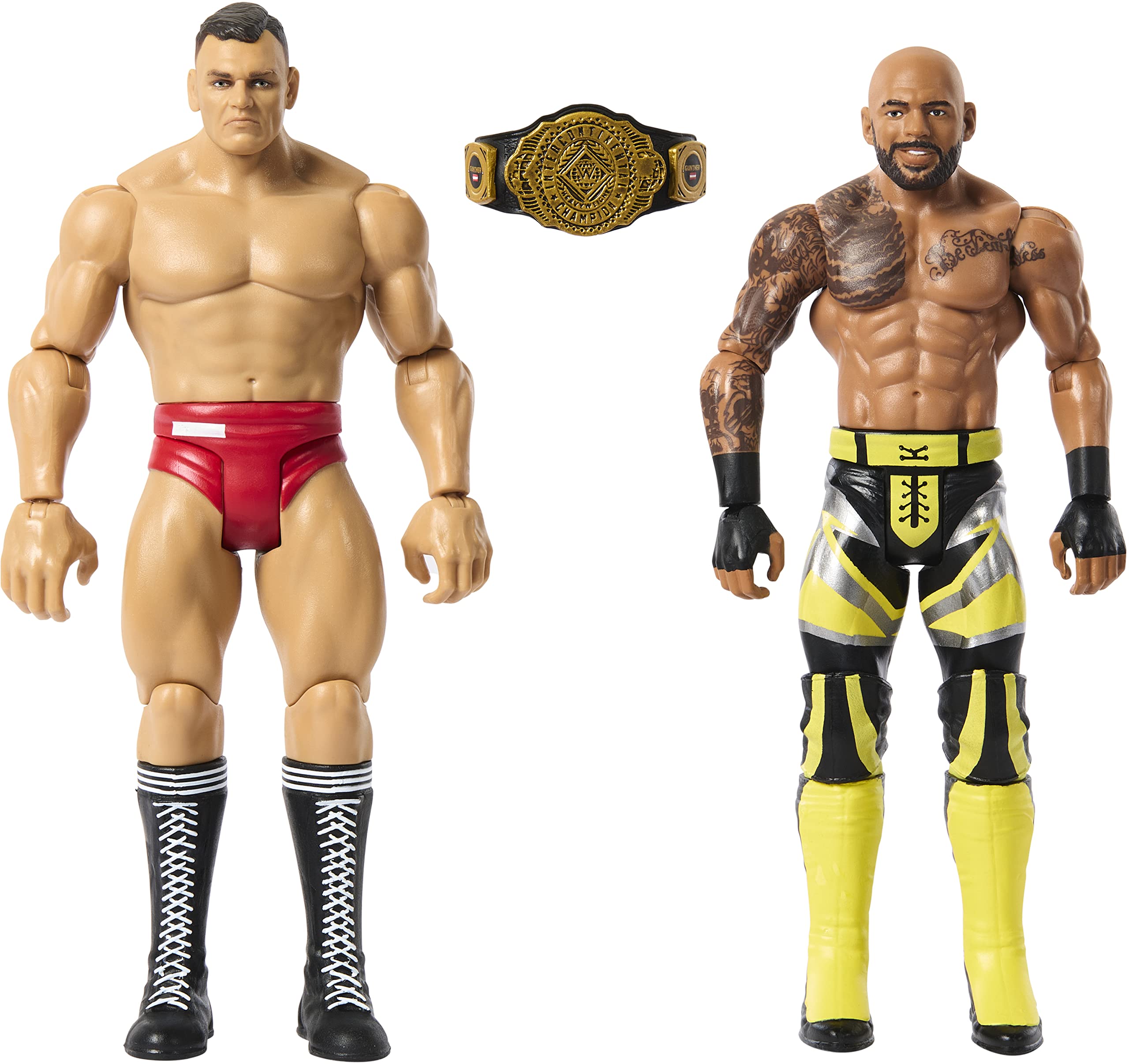 Foto 2 pulgar | Figura De Acción Mattel Wwe Ricochet Vs Gunther Con Campeonato - Venta Internacional.