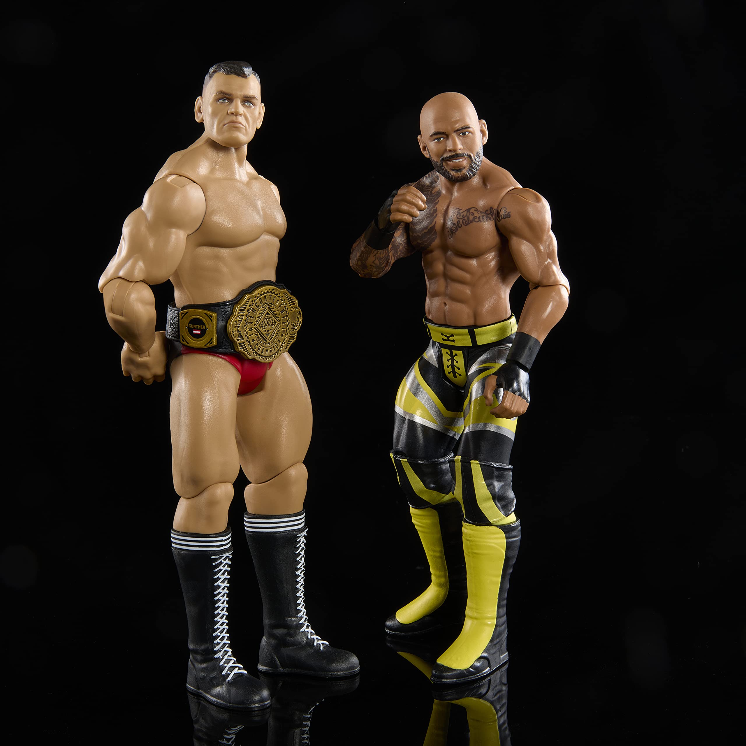 Foto 4 pulgar | Figura De Acción Mattel Wwe Ricochet Vs Gunther Con Campeonato - Venta Internacional.