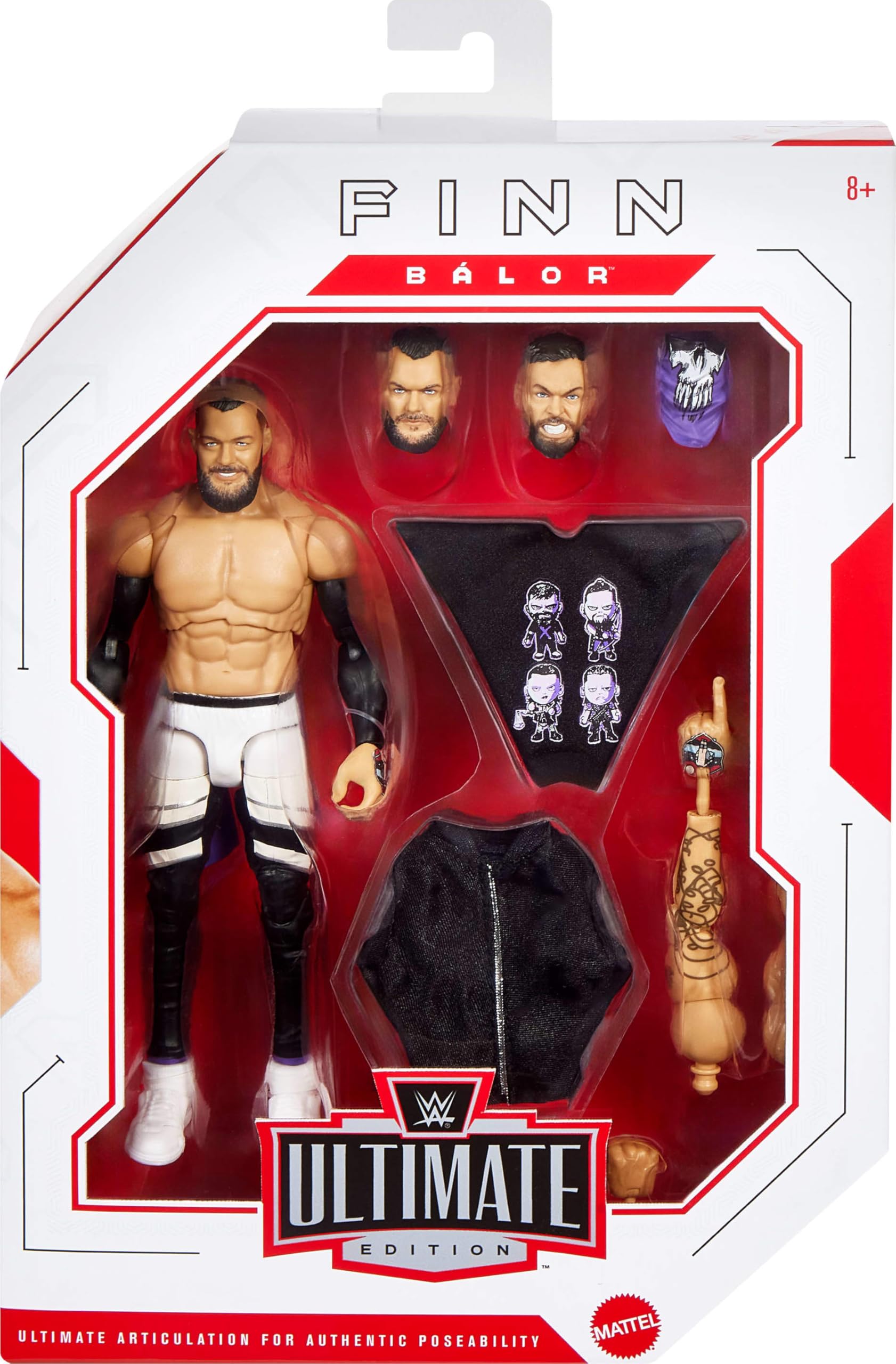 Foto 2 | Figura De Acción Mattel Wwe Ultimate Edition Finn Balor De 6 Pulgadas - Venta Internacional.