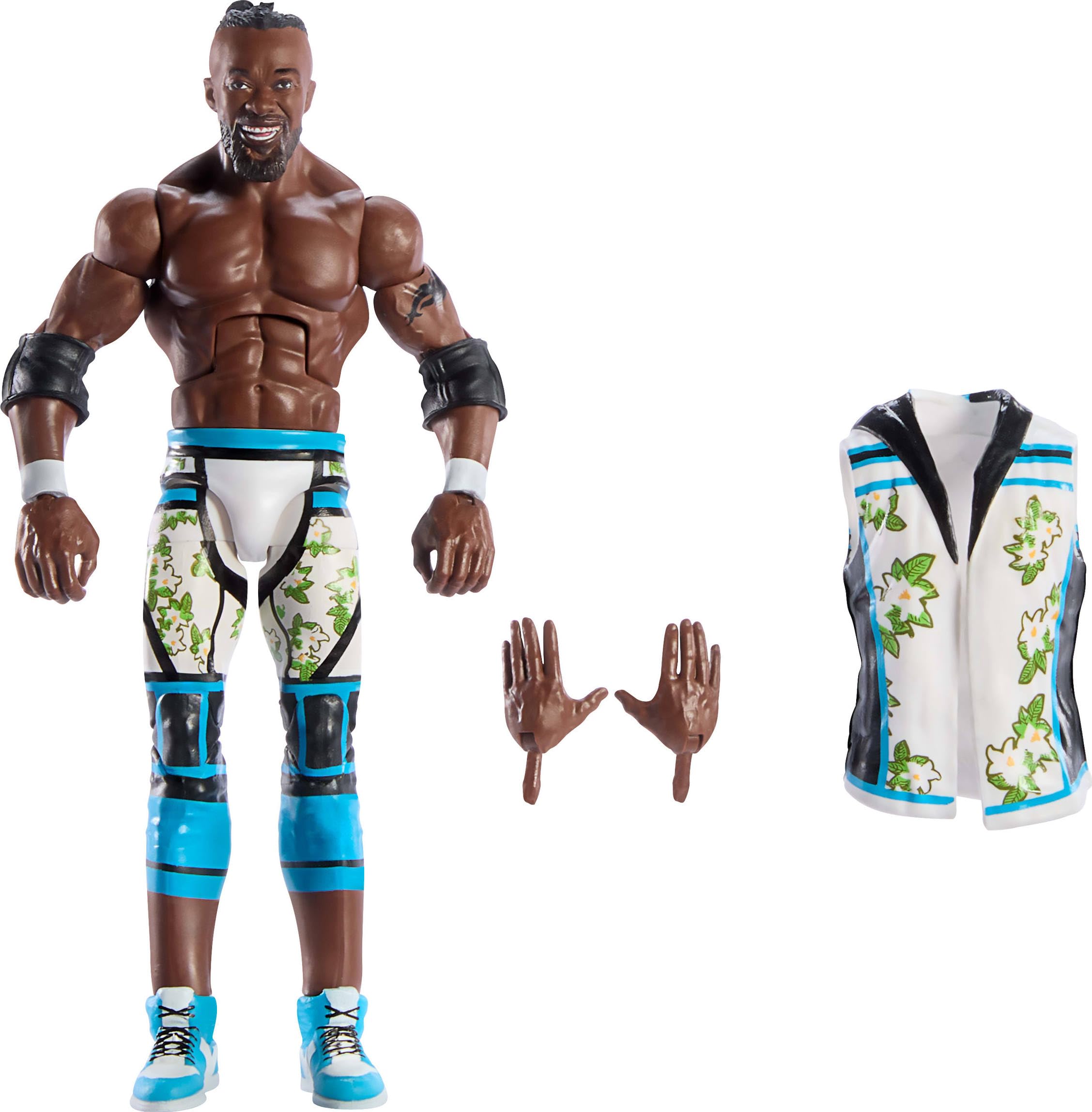 Figura De Acción Mattel Wwe Elite Series #113 De Kofi Kingston, 15 Cm - Venta Internacional.