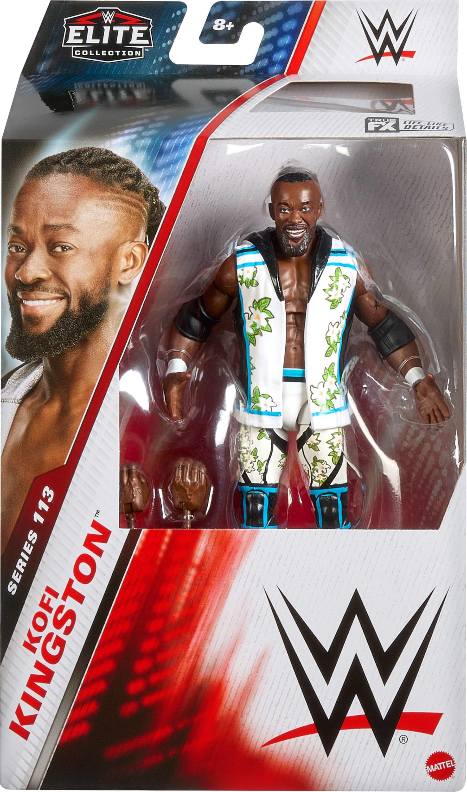 Foto 2 | Figura De Acción Mattel Wwe Elite Series #113 De Kofi Kingston, 15 Cm - Venta Internacional.