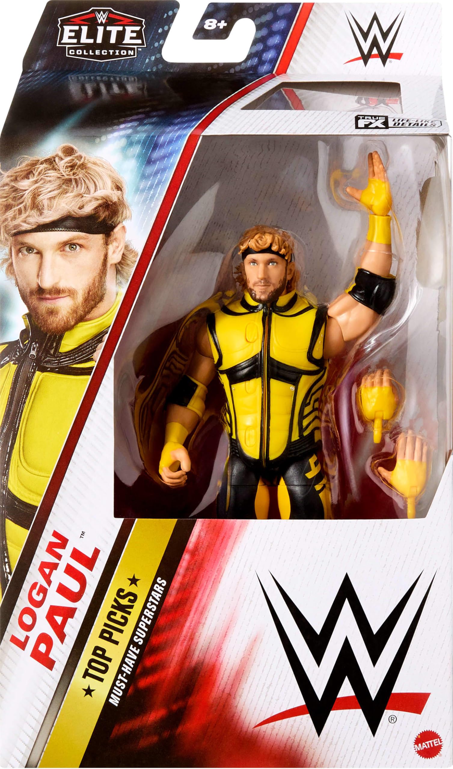 Foto 3 pulgar | Figura De Acción Mattel Wwe Top Picks Elite Logan Paul De 6 Pulgadas - Venta Internacional.