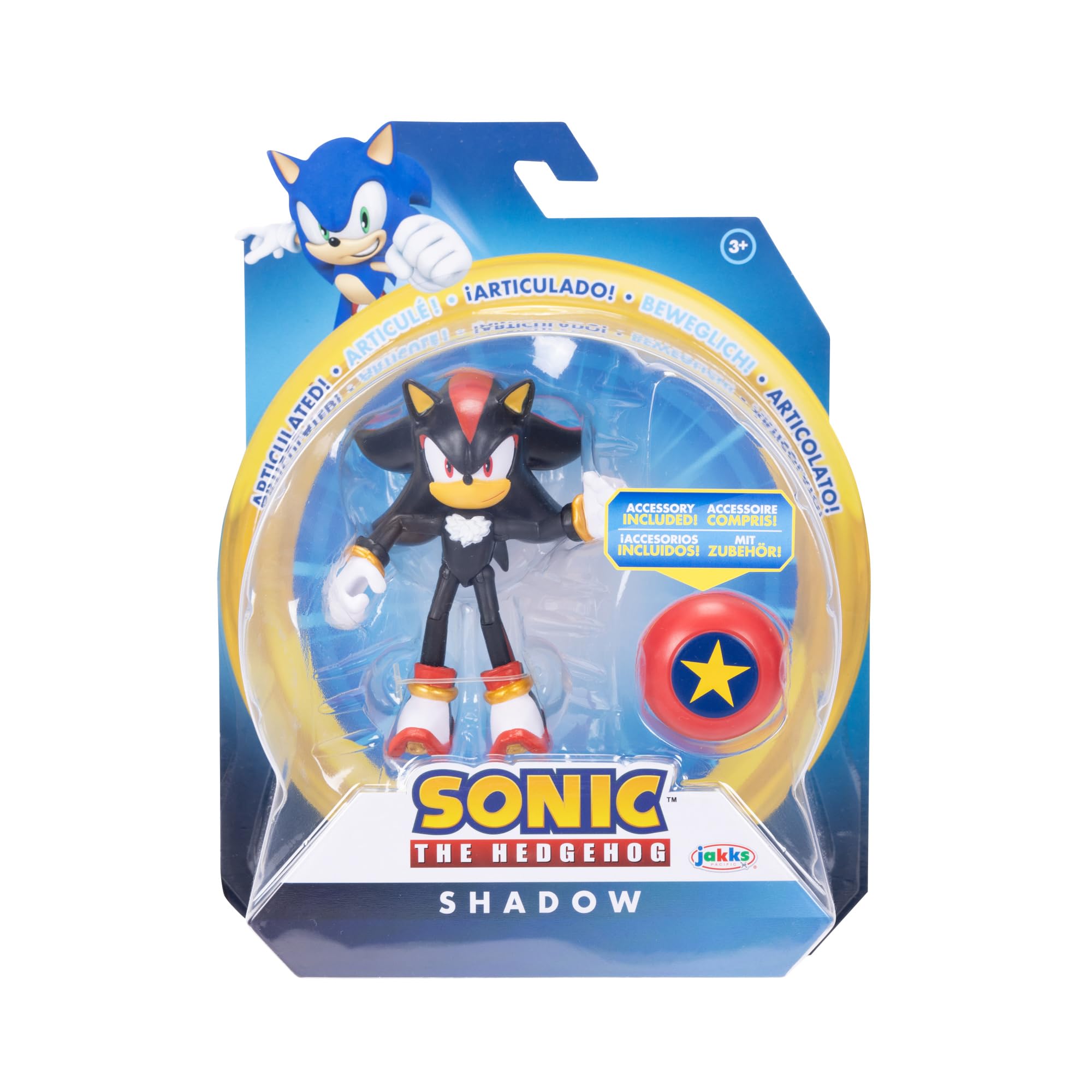 Foto 4 pulgar | Figura De Acción Sonic The Hedgehog Shadow De 10 Cm Con Star Spring - Venta Internacional.