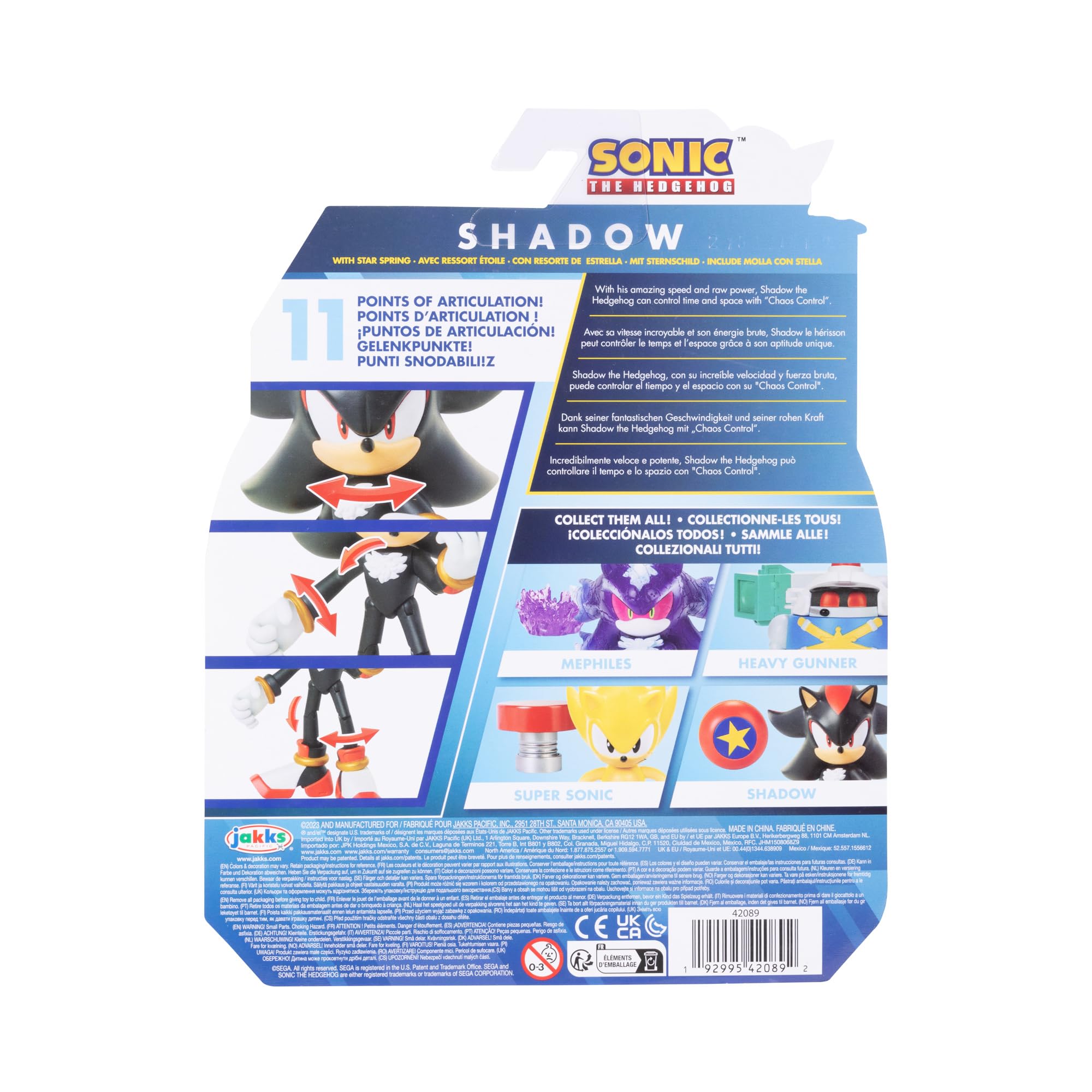 Foto 5 pulgar | Figura De Acción Sonic The Hedgehog Shadow De 10 Cm Con Star Spring - Venta Internacional.