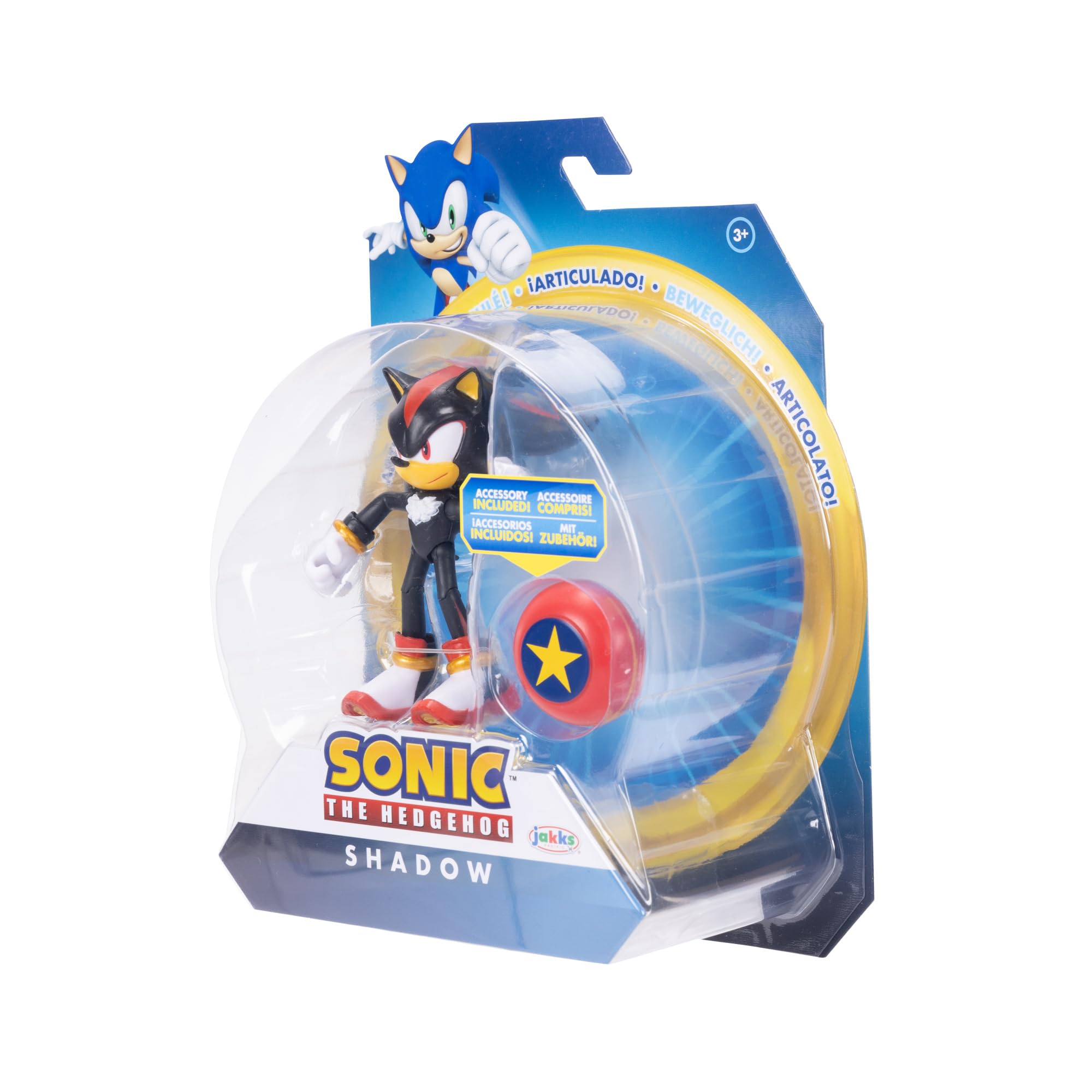 Foto 7 pulgar | Figura De Acción Sonic The Hedgehog Shadow De 10 Cm Con Star Spring - Venta Internacional.