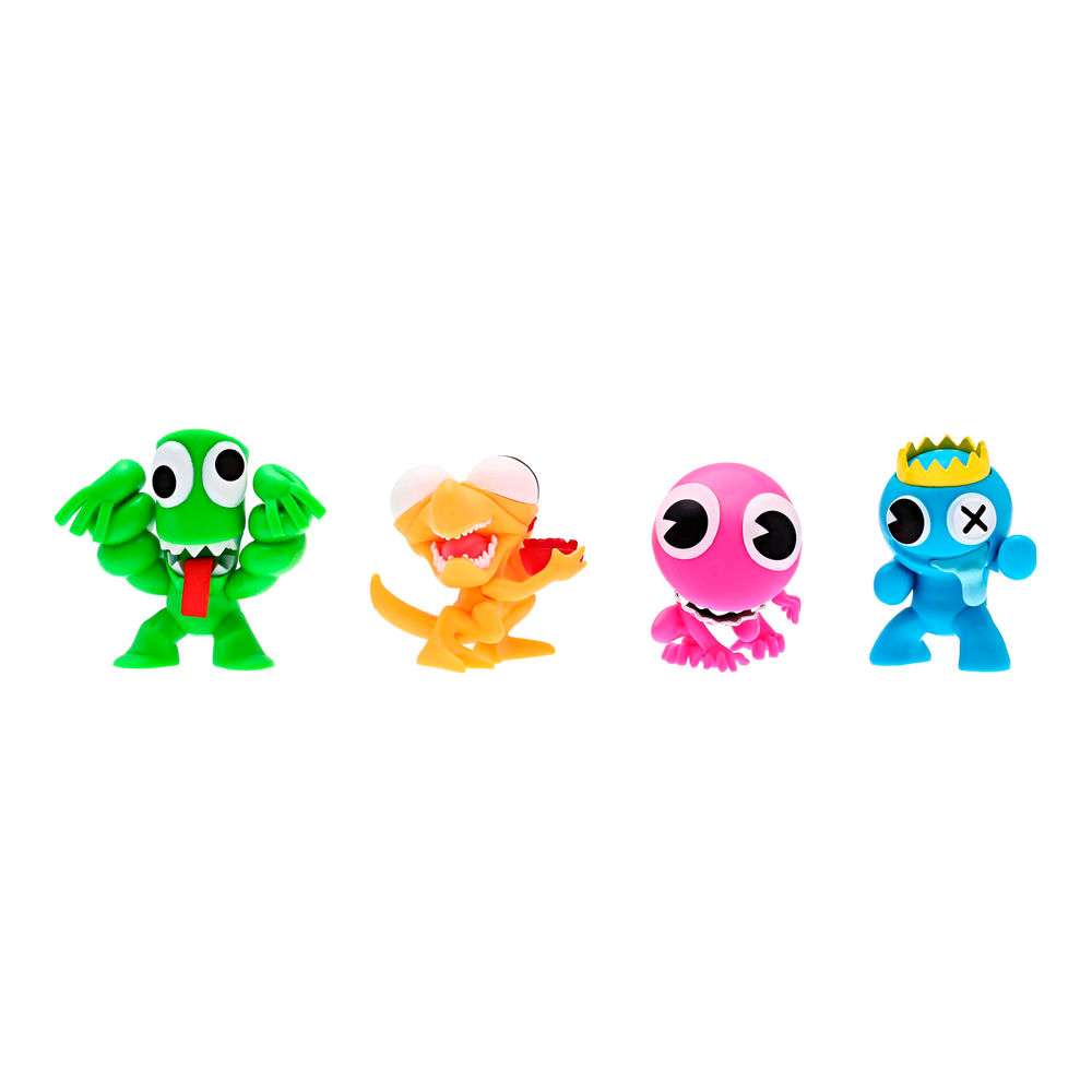 Foto 6 pulgar | Figuras De Colección Ruz Rainbow Friends (acabados Neon 4 Pack 6 Cm)