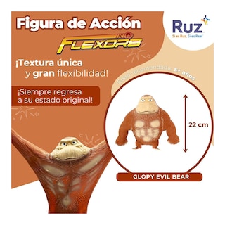 Foto 3 | Figura Estirable Ruz Flexors Monster Series (lulu 20 Cm Café)