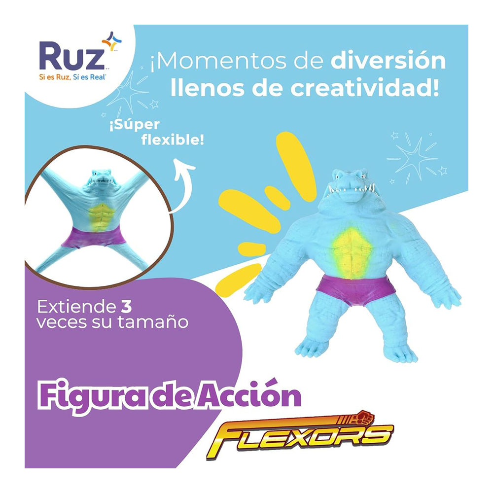 Foto 5 pulgar | Figura Estirable Ruz Flexors Animal Series (noili 20 Cm Azul)