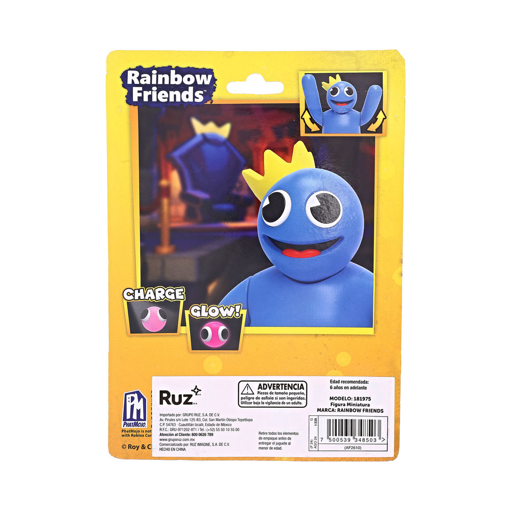Foto 3 pulgar | Figura Articulable Ruz Rainbow Friends (blue 12.6 Cm Azul)